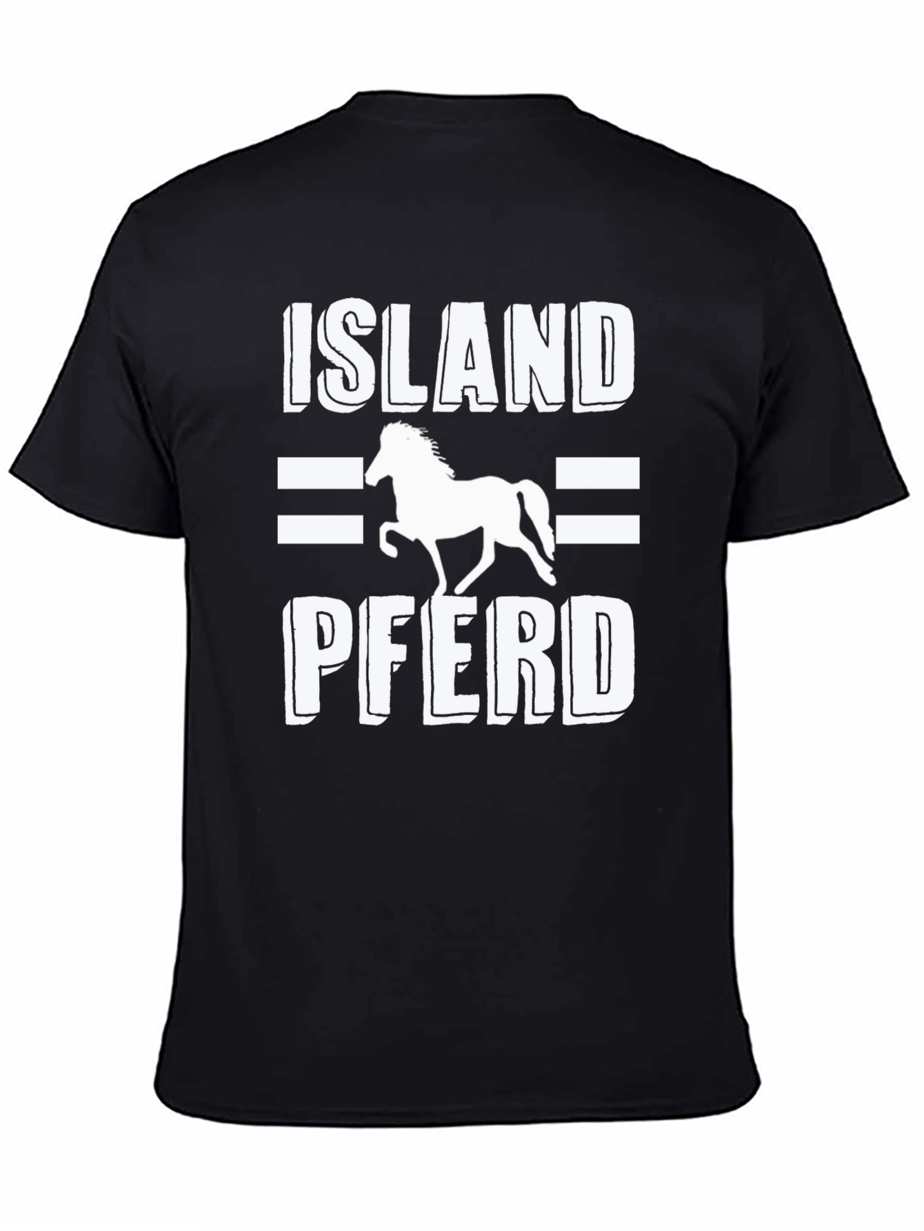 Island Pferd Horse T-Shirt Black