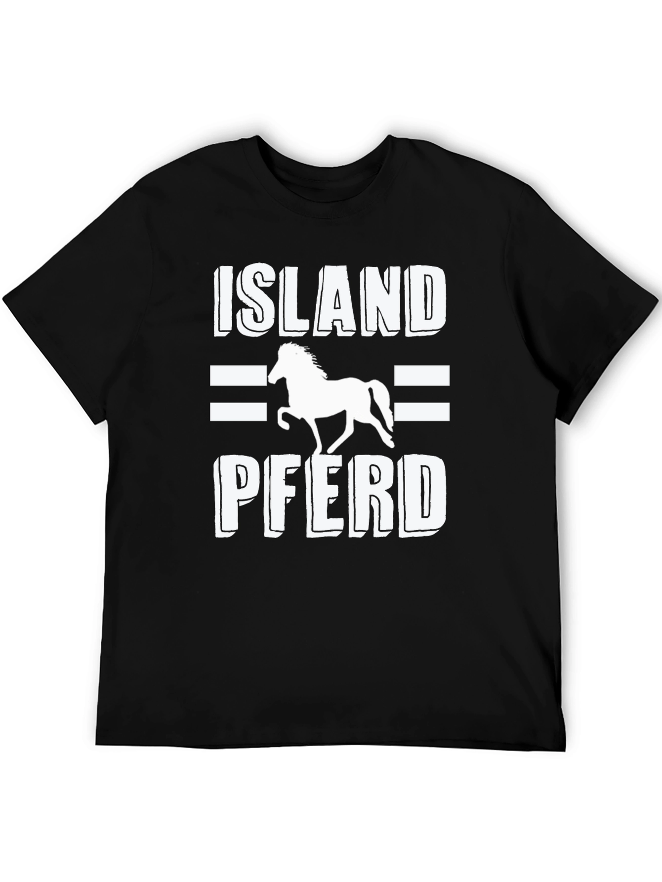 Island Pferd Horse T-Shirt Black