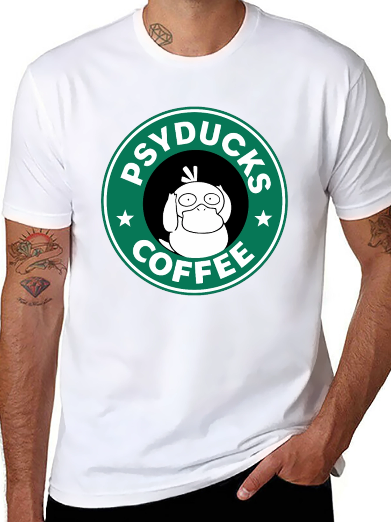 Psyducks Coffee Black T-Shirt - Funny Graphic Tee
