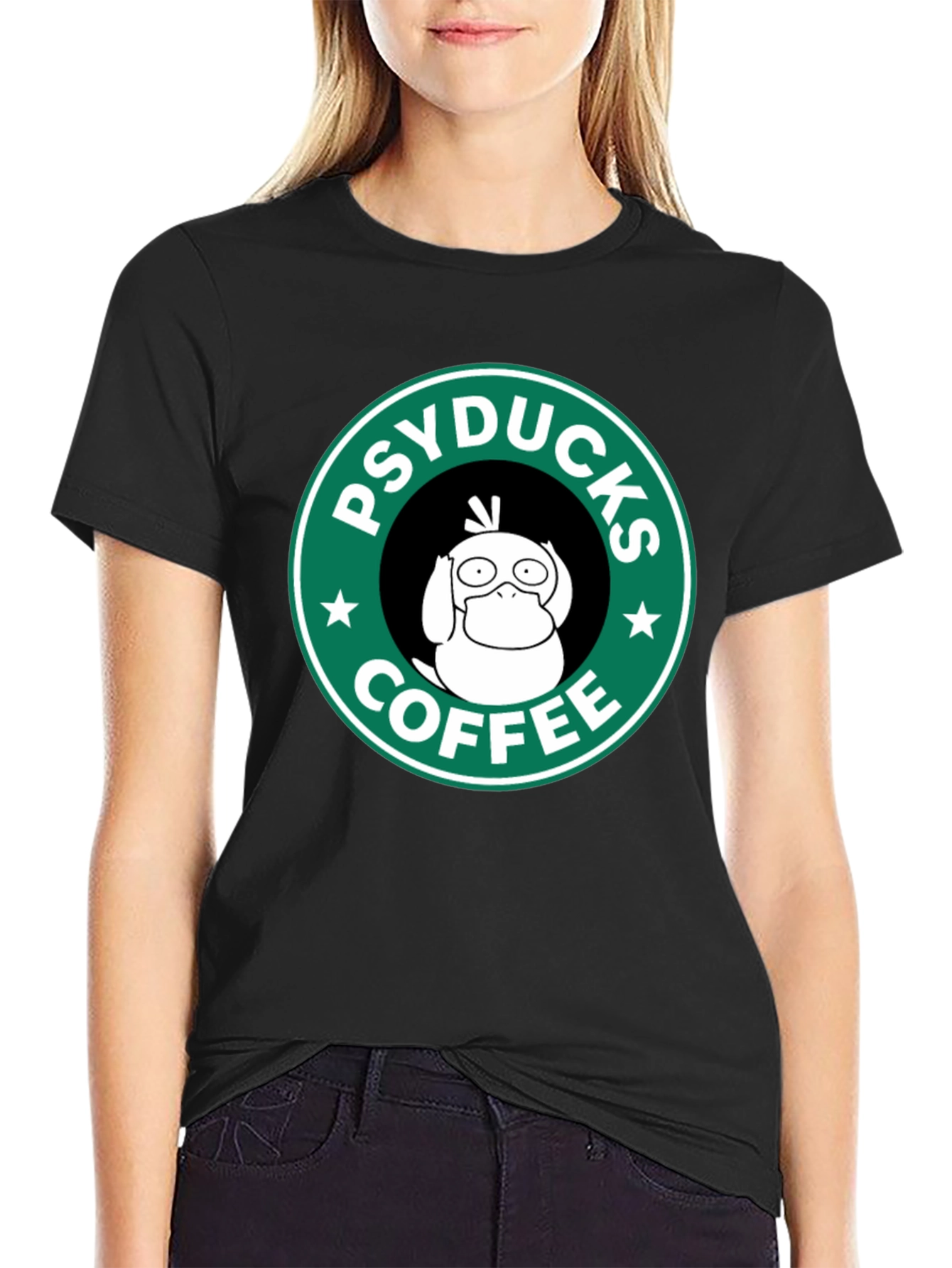 Psyducks Coffee Black T-Shirt - Funny Graphic Tee