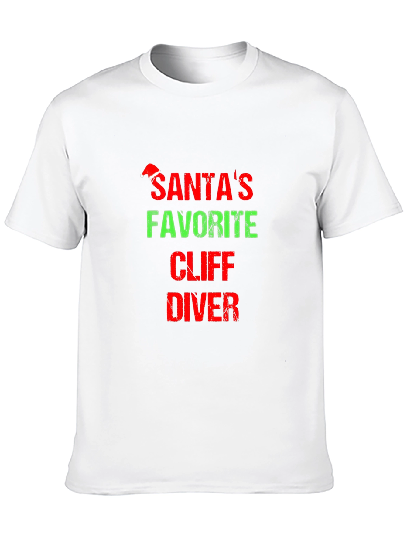 Santas Favorite Cliff Diver T-Shirt Holiday Tee