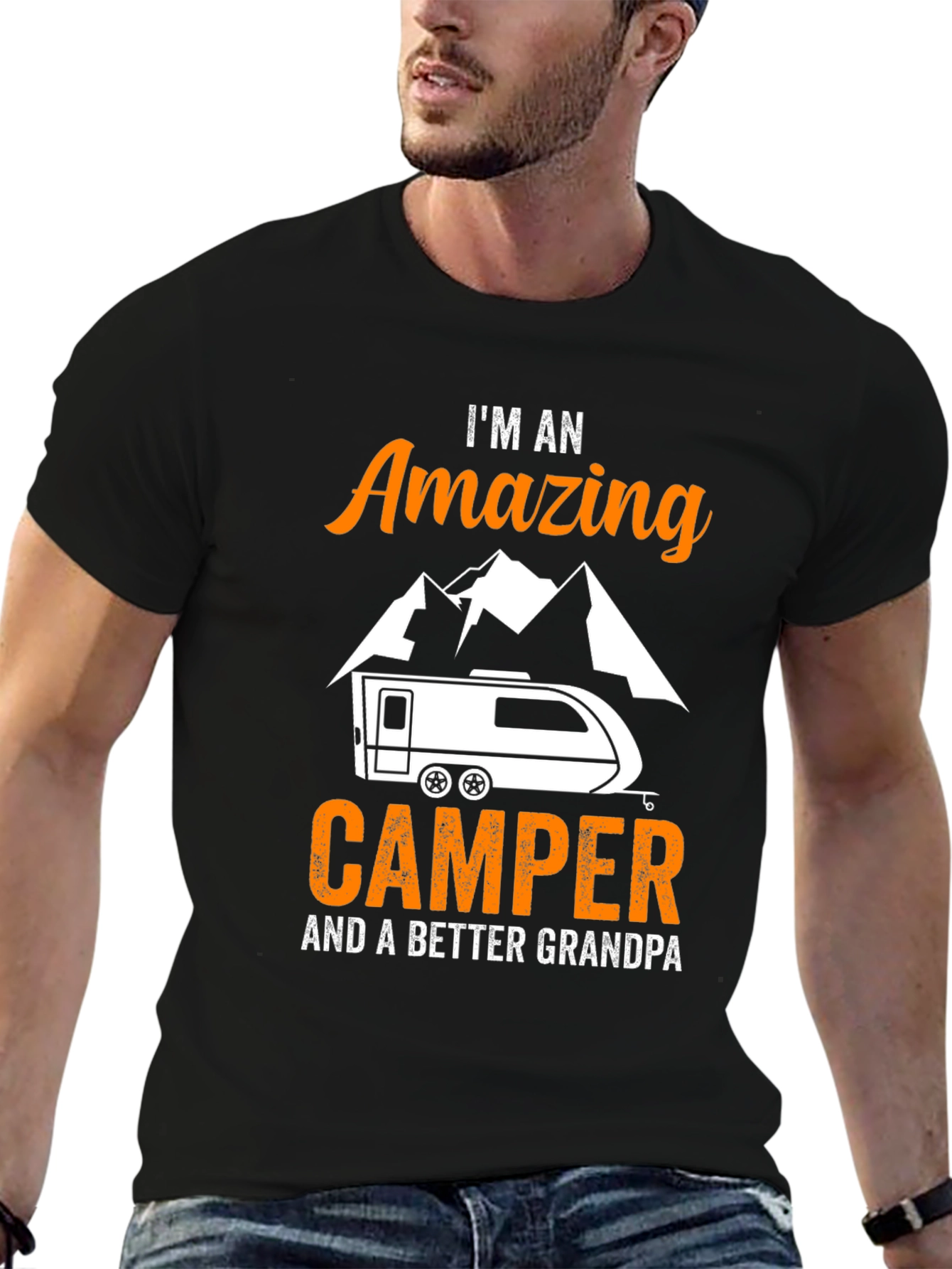 Amazing Camper Grandpa Graphic Tee