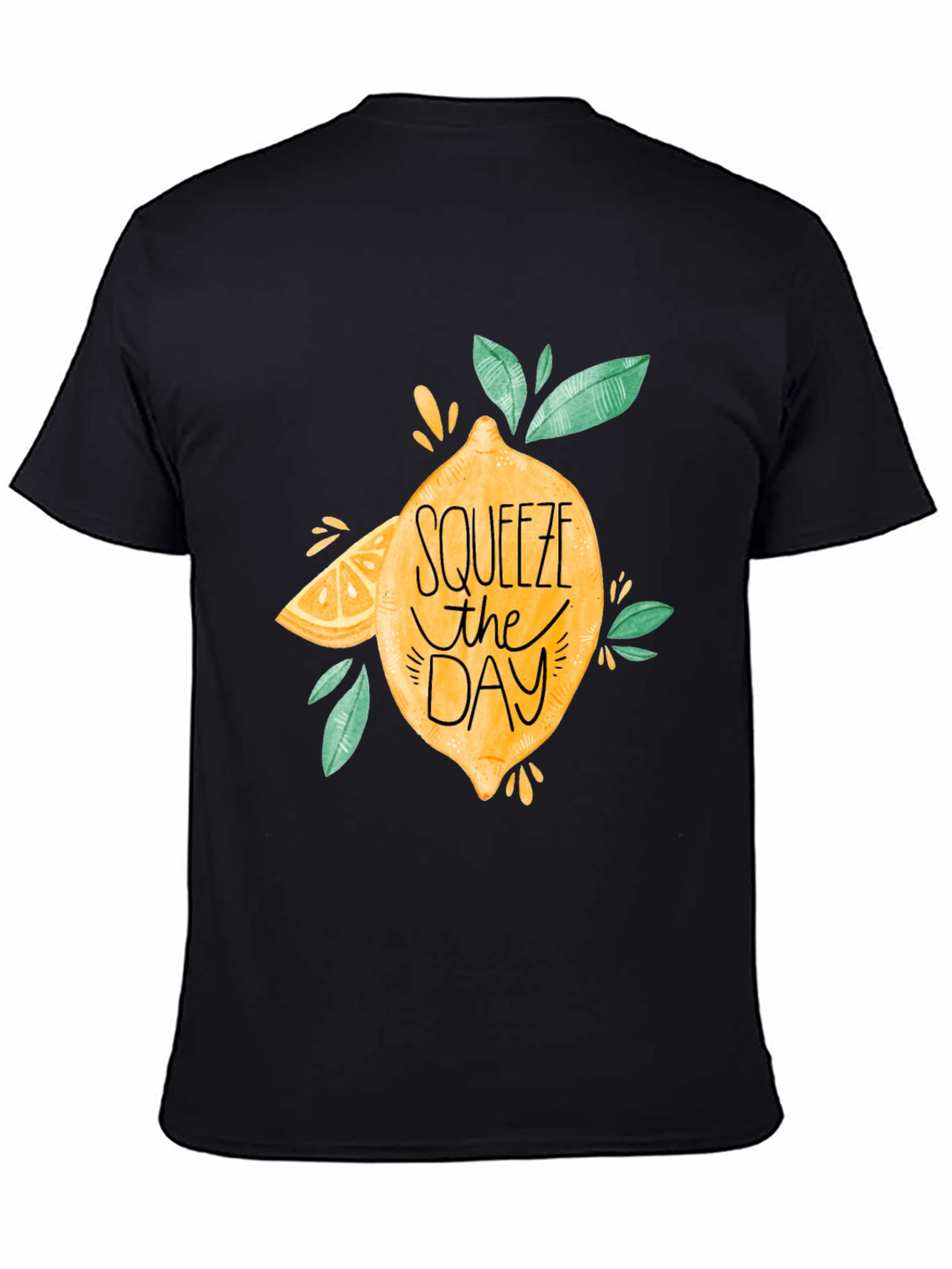 Squeeze The Day Black Graphic Tee