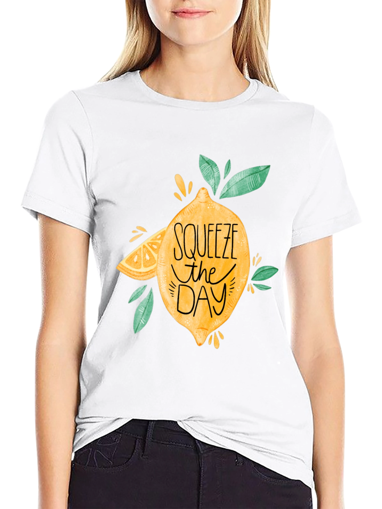 Squeeze The Day Black Graphic Tee