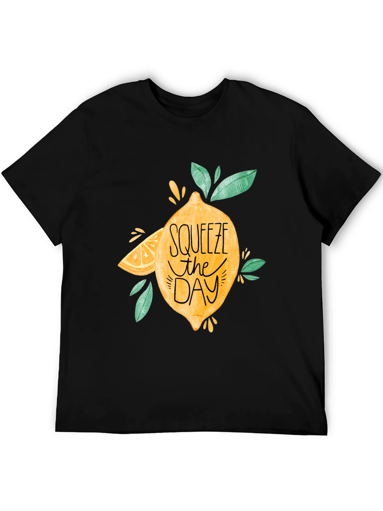 Squeeze The Day Black Graphic Tee