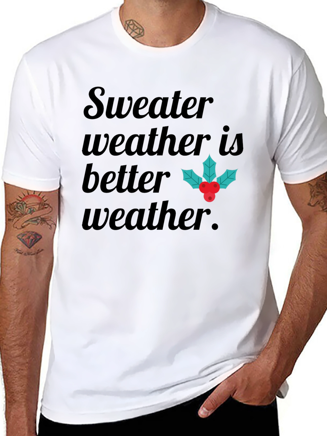 Sweater Weather Graphic Tee - Holiday Season Shirt