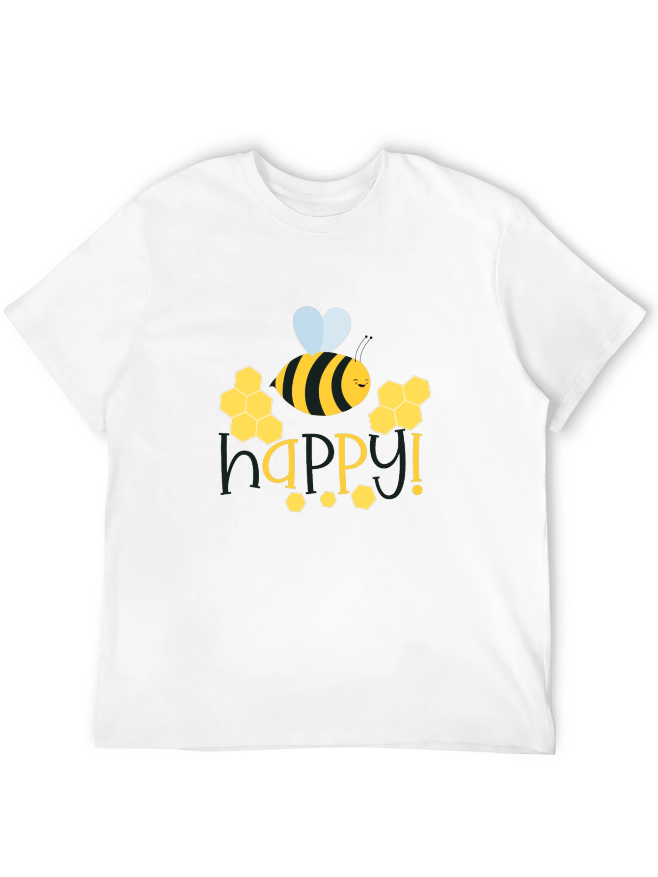 Happy Bee Graphic Tee - Black
