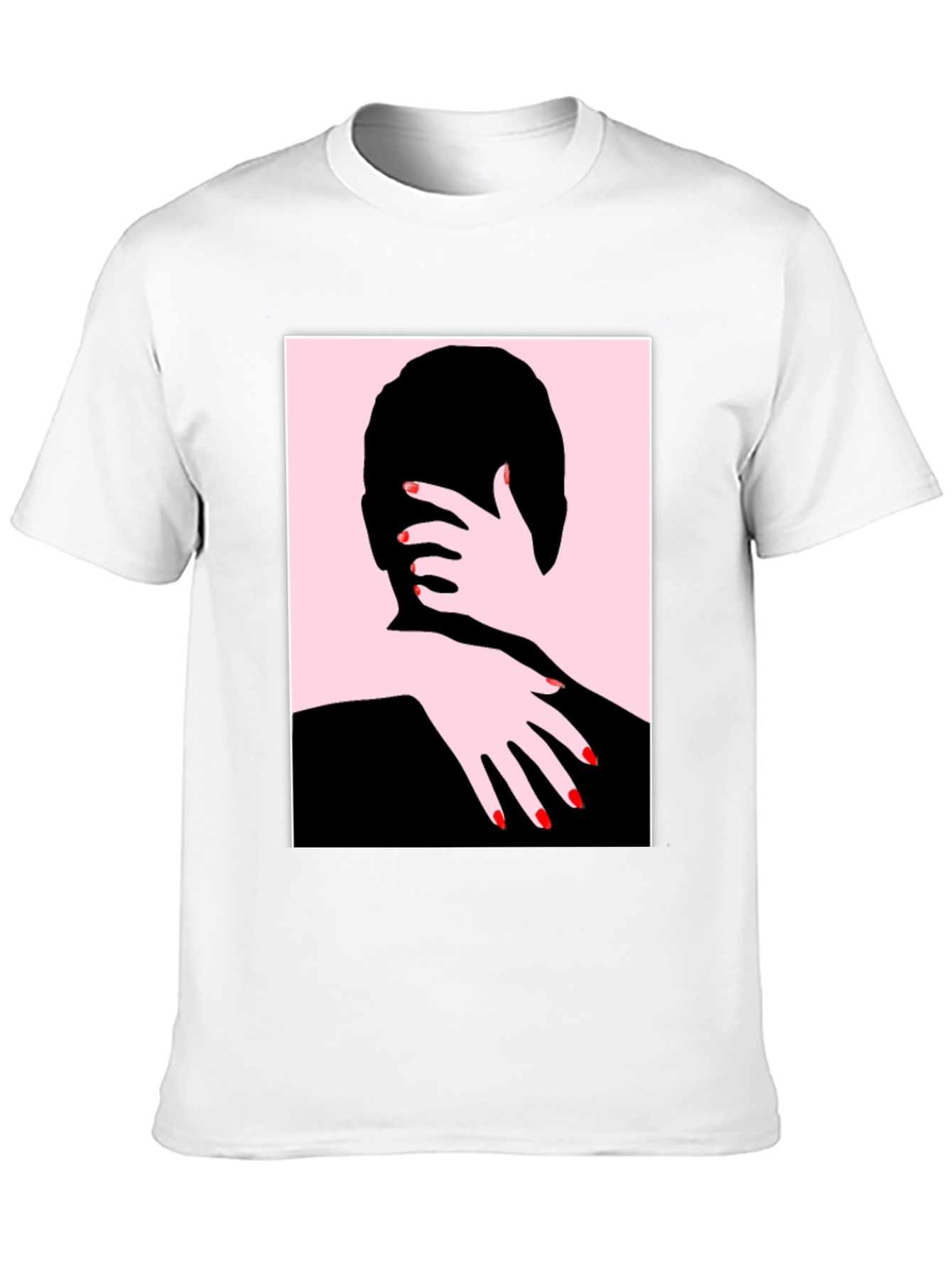 Abstract Embrace Graphic Tee - Black Cotton Shirt