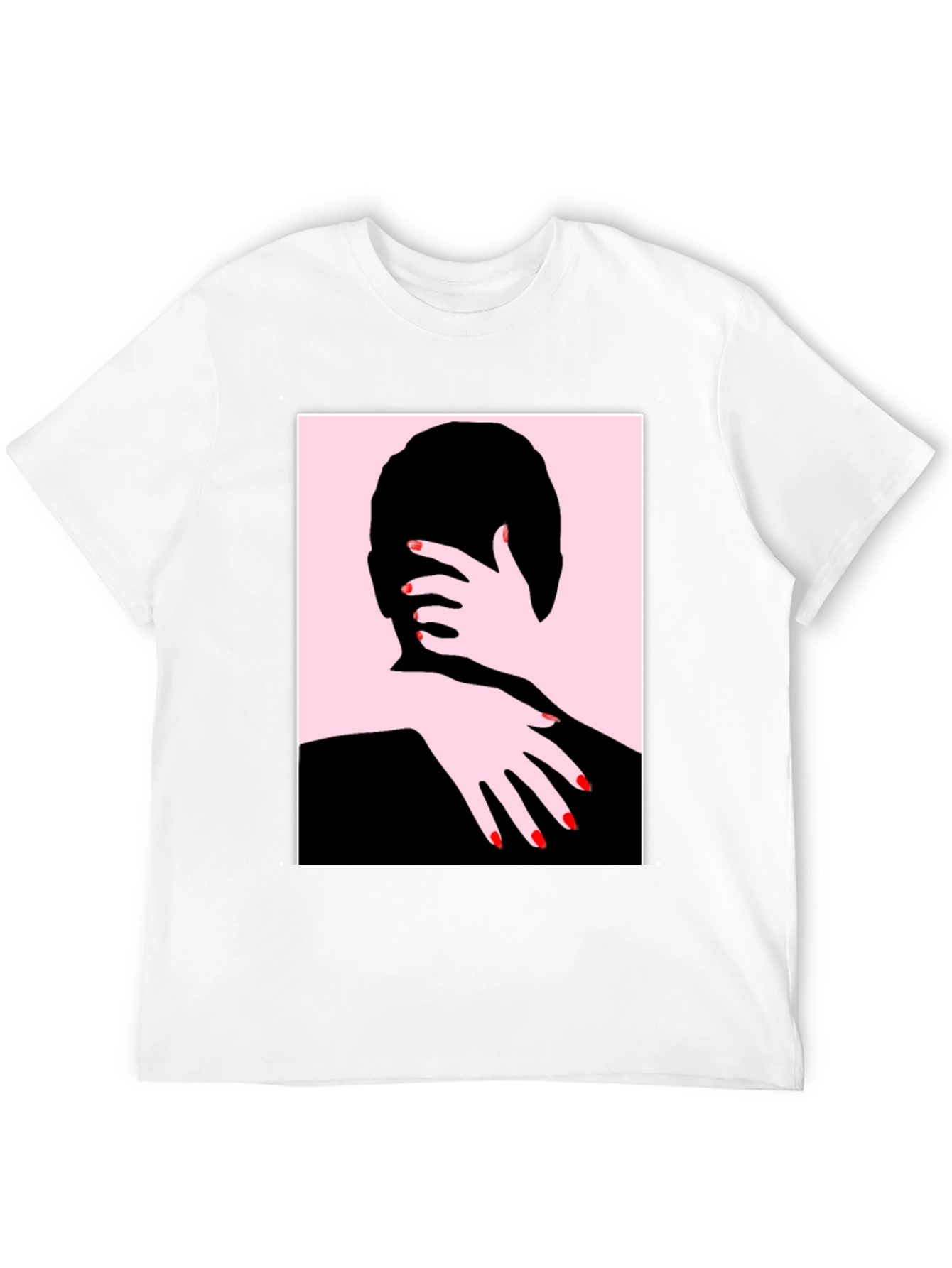 Abstract Embrace Graphic Tee - Black Cotton Shirt