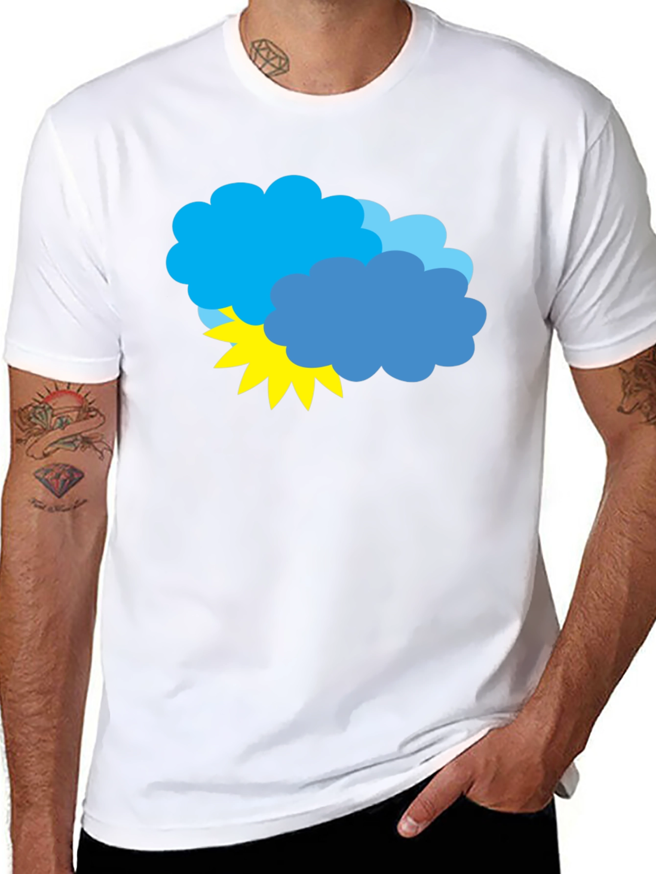 Stormy Weather Graphic Tee - Black Cotton T-Shirt