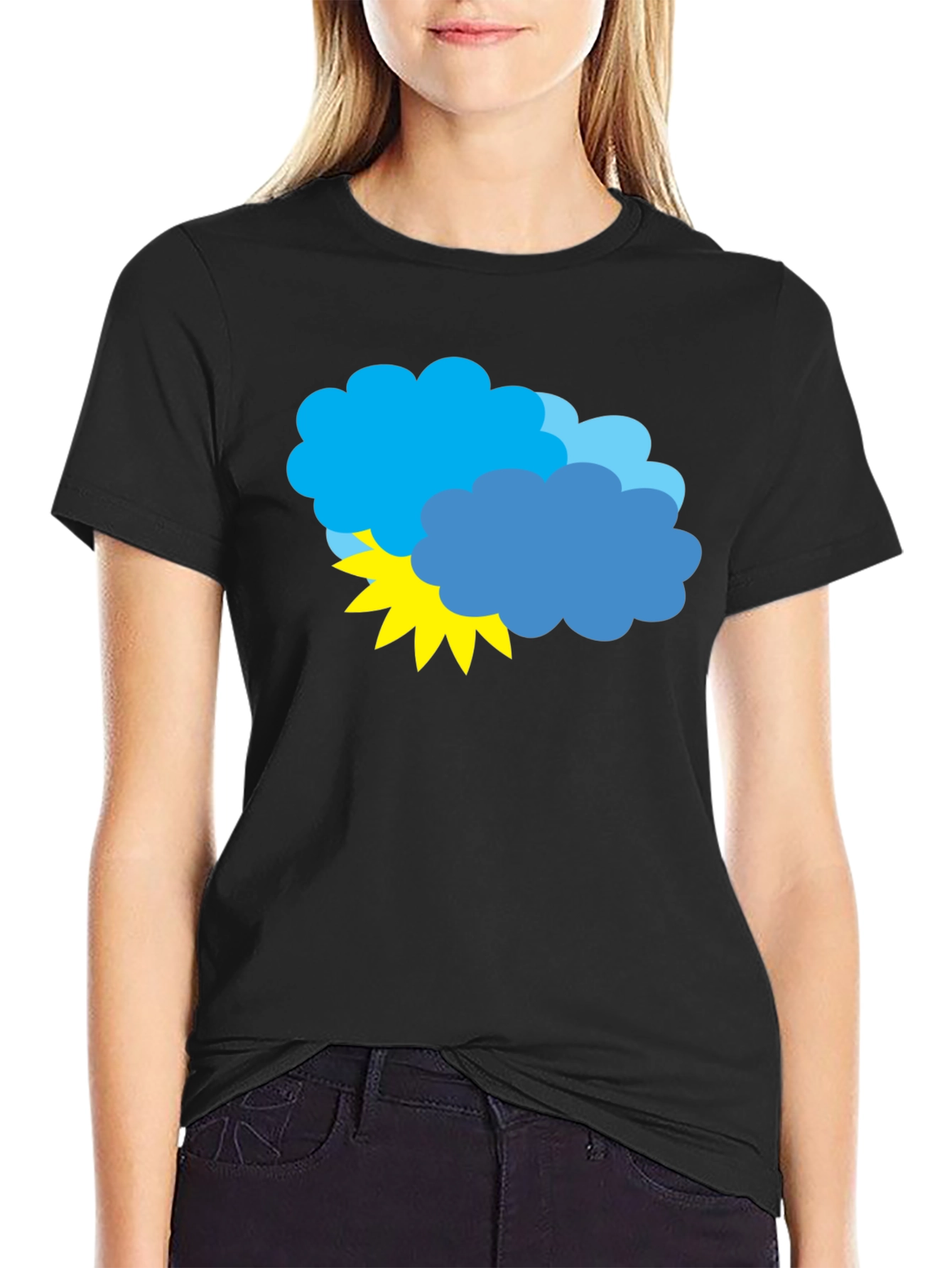 Stormy Weather Graphic Tee - Black Cotton T-Shirt