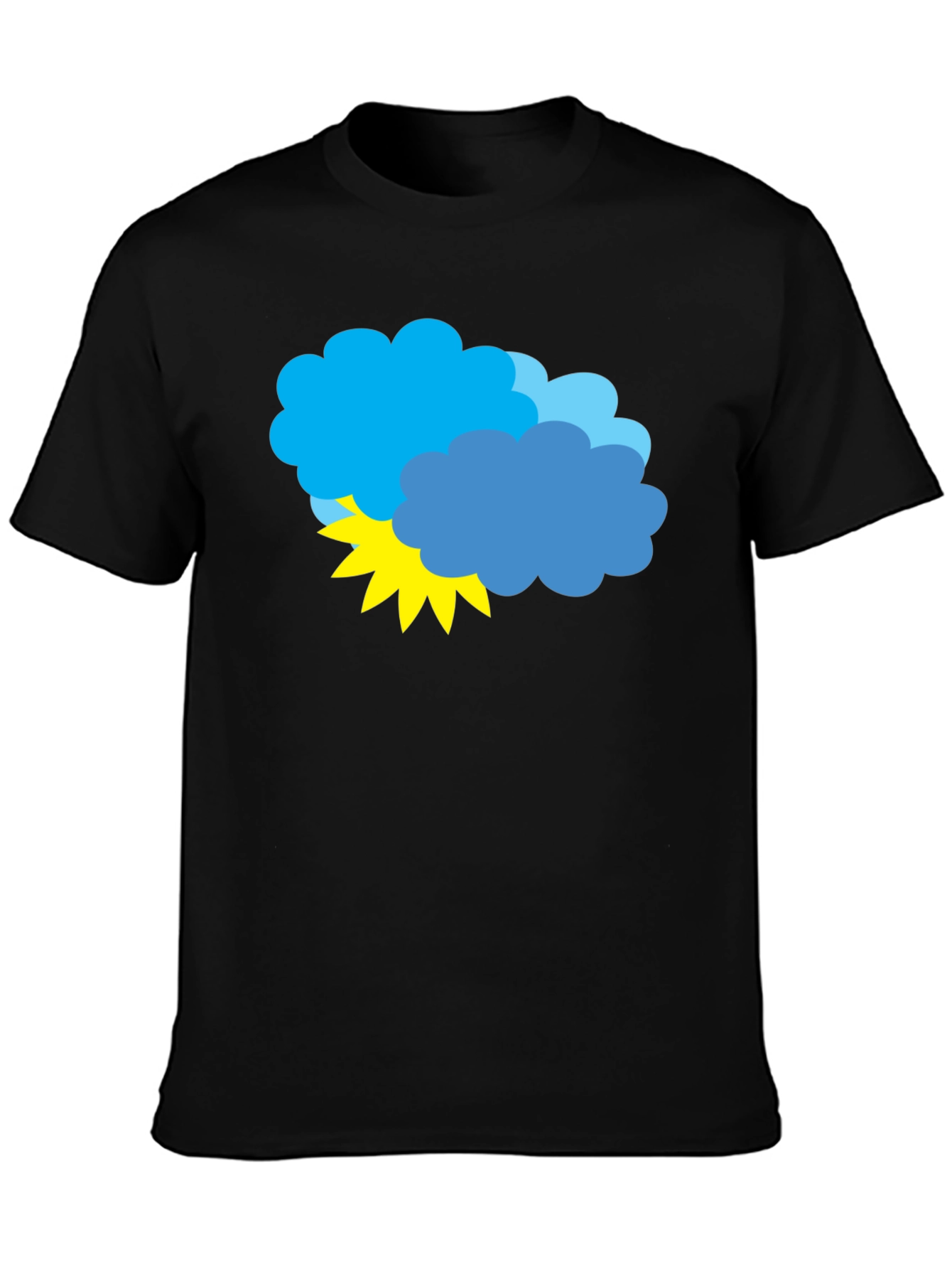 Stormy Weather Graphic Tee - Black Cotton T-Shirt