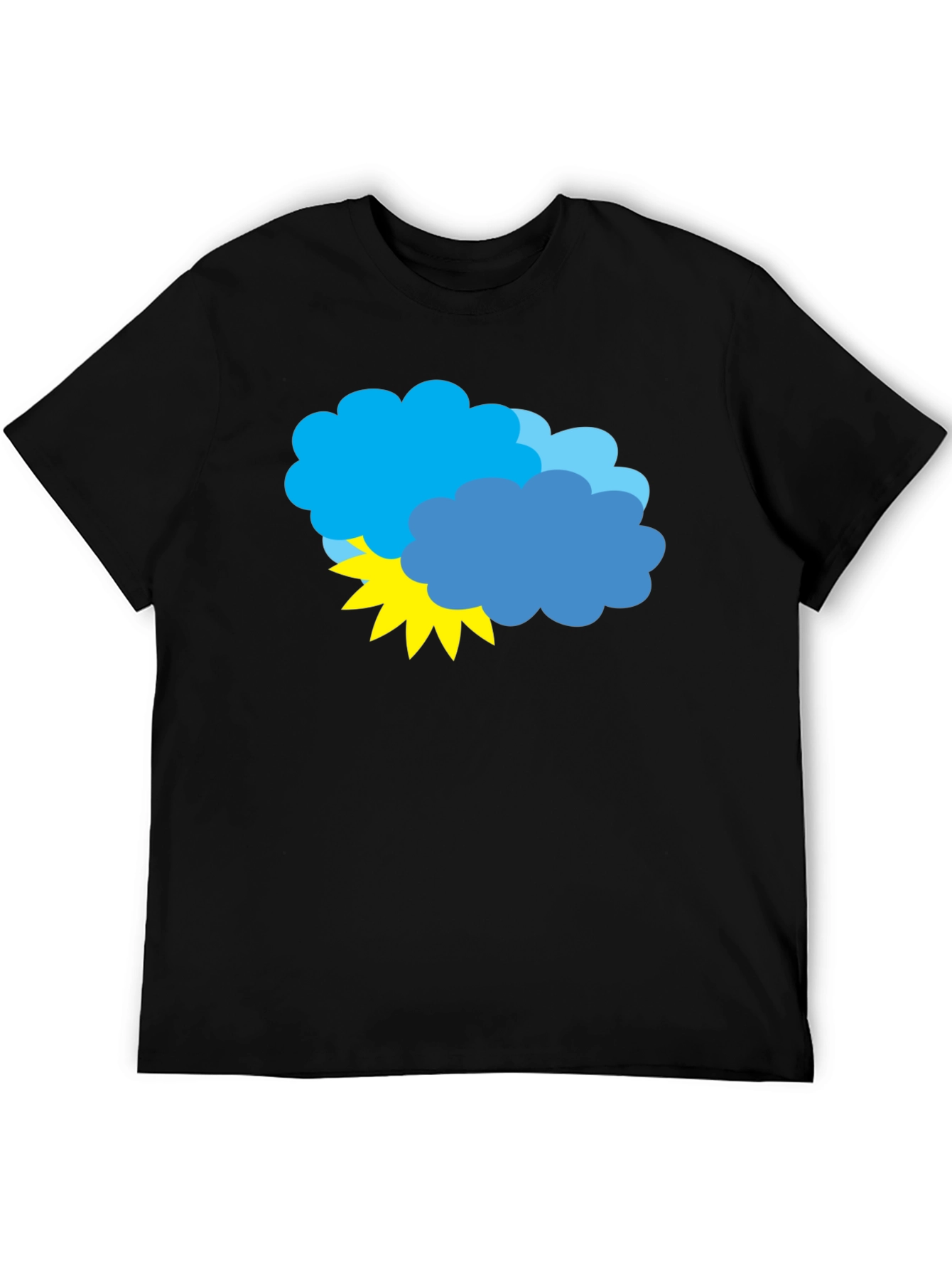 Stormy Weather Graphic Tee - Black Cotton T-Shirt