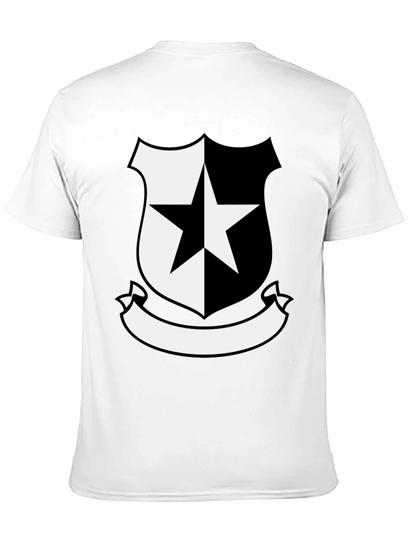 Black T-Shirt with Star Emblem