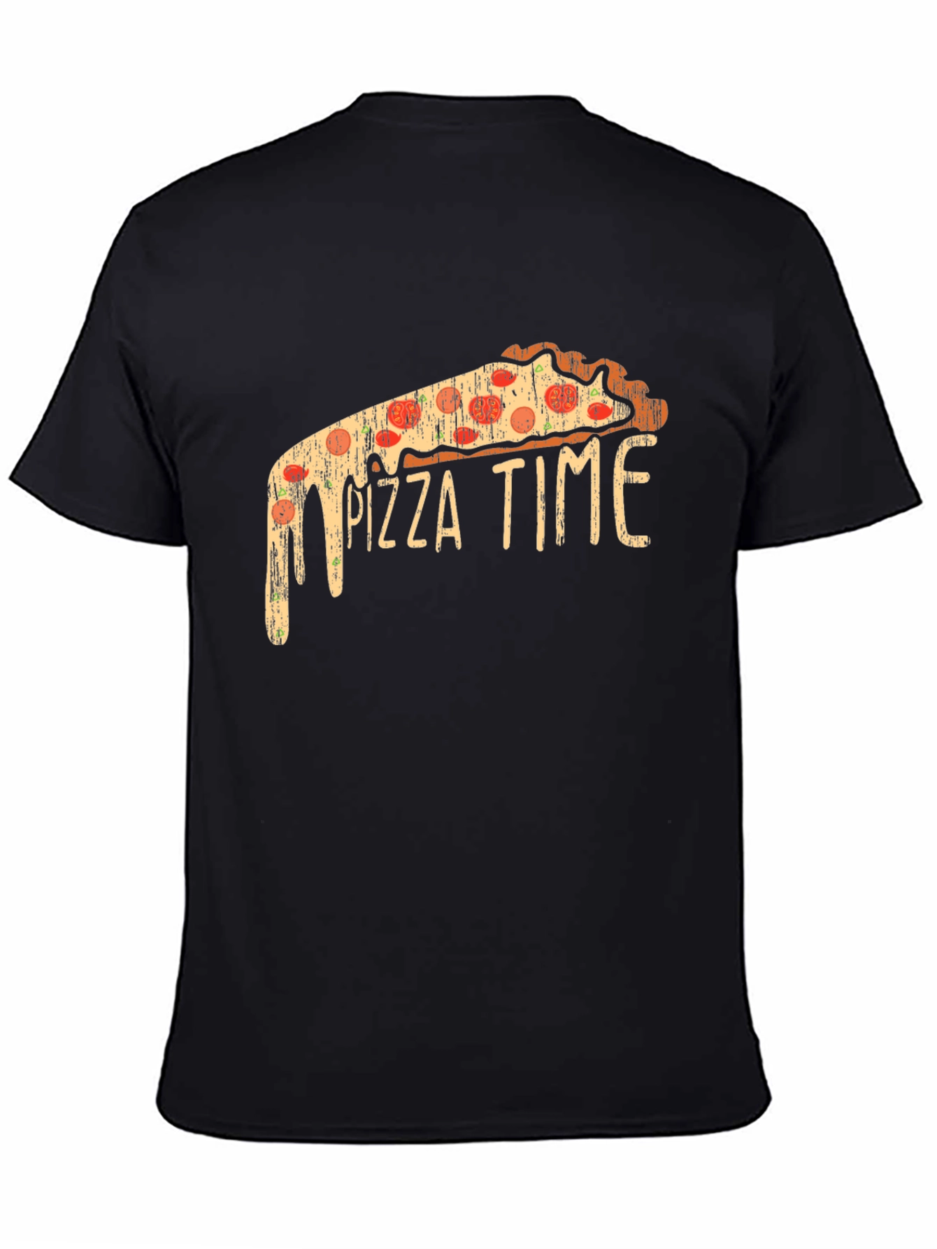 Pizza Time Graphic Tee - Unisex Black T-Shirt