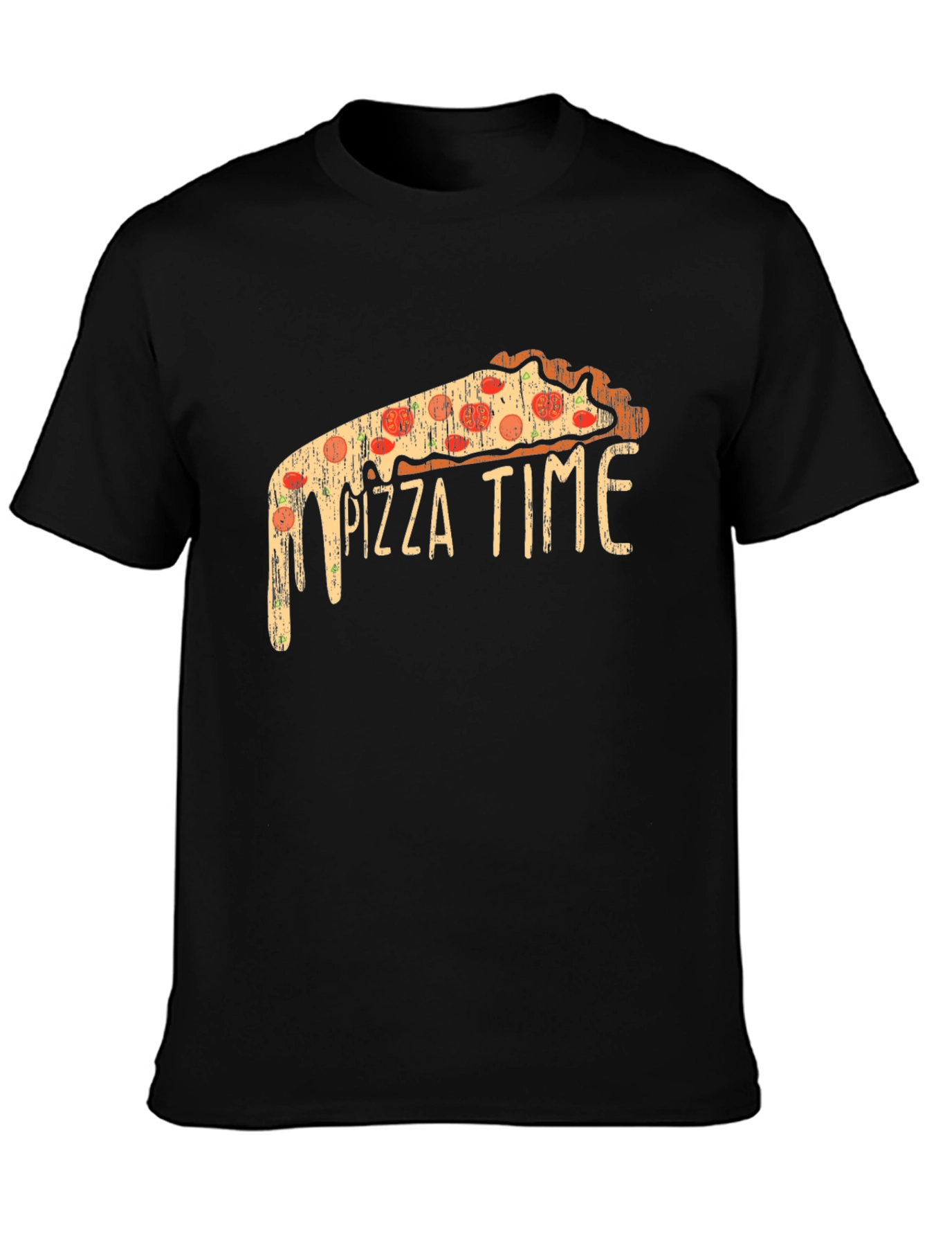 Pizza Time Graphic Tee - Unisex Black T-Shirt