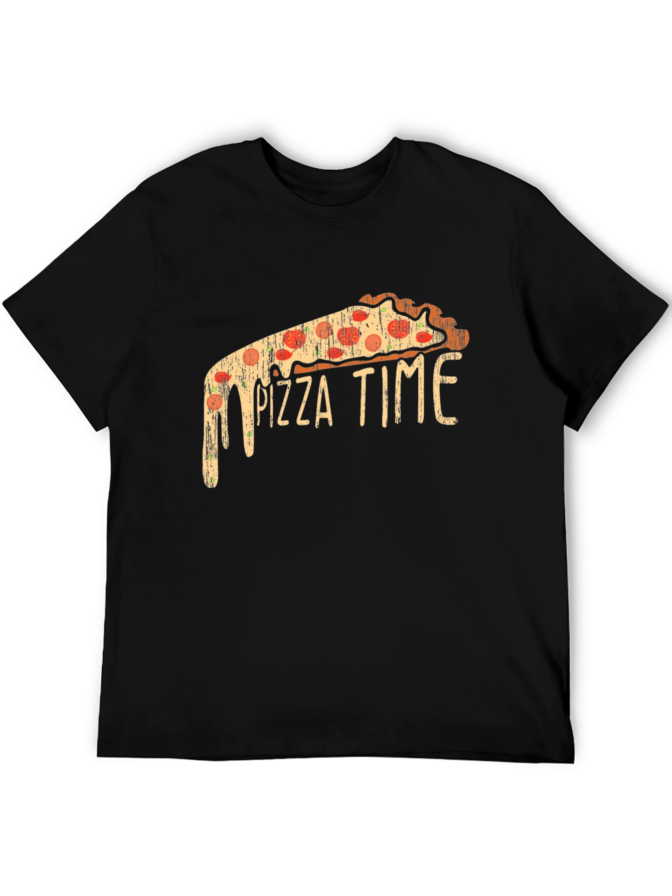 Pizza Time Graphic Tee - Unisex Black T-Shirt