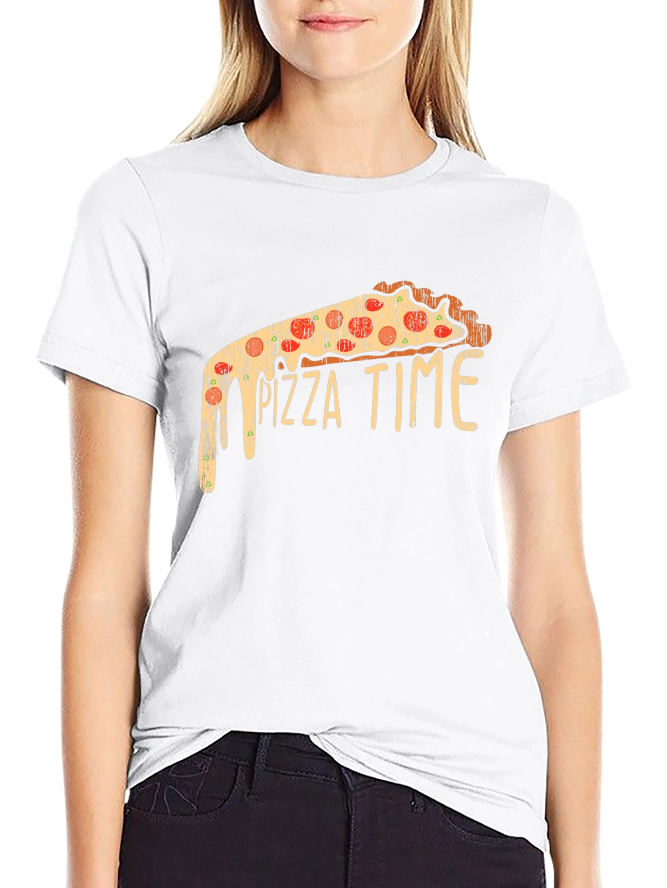 Pizza Time Graphic Tee - Unisex Black T-Shirt