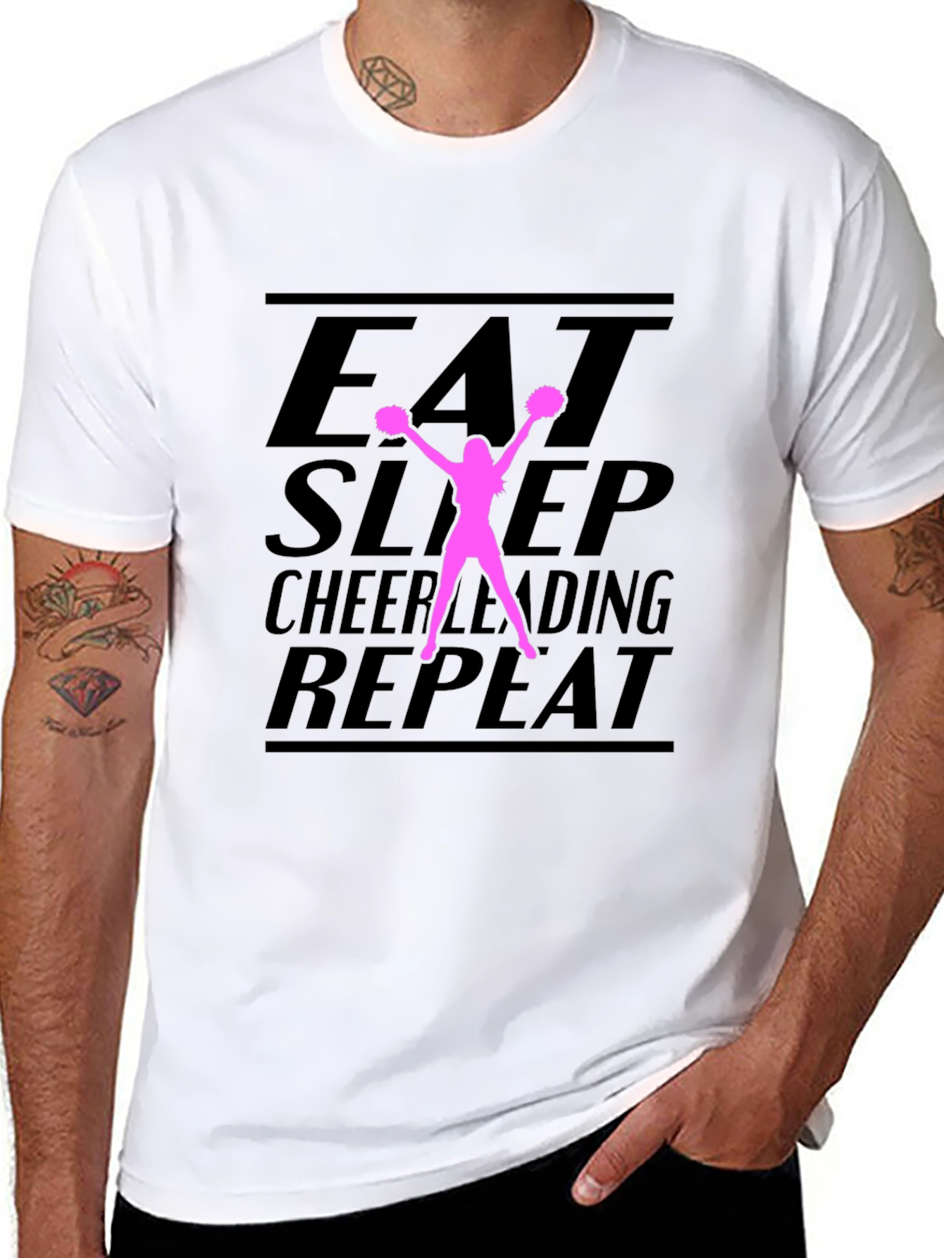 Eat Sleep Cheerleading Repeat T-Shirt