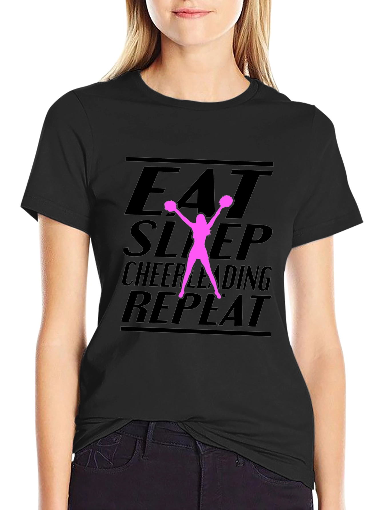 Eat Sleep Cheerleading Repeat T-Shirt