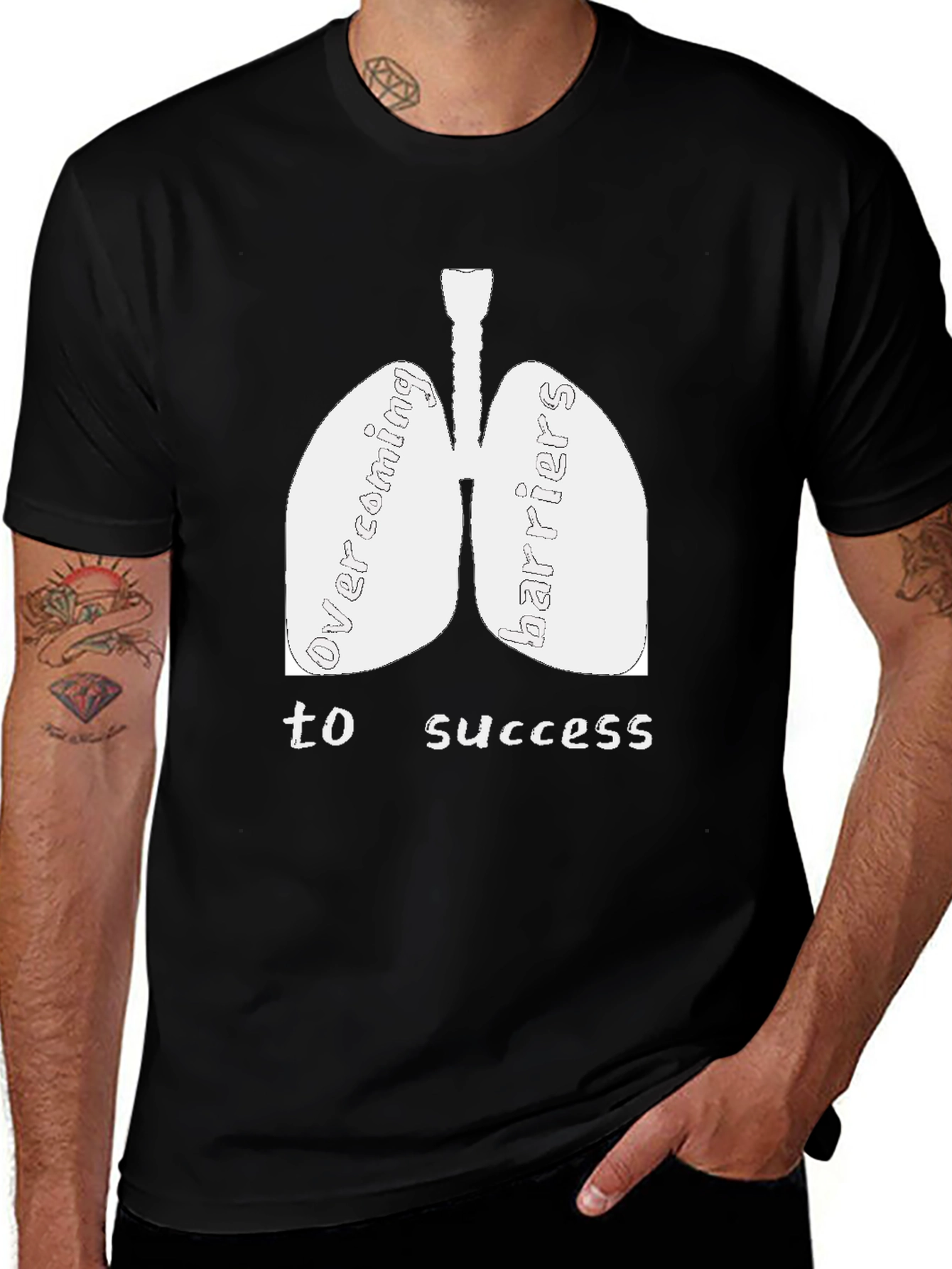 Overcoming Barriers Lung Graphic T-Shirt