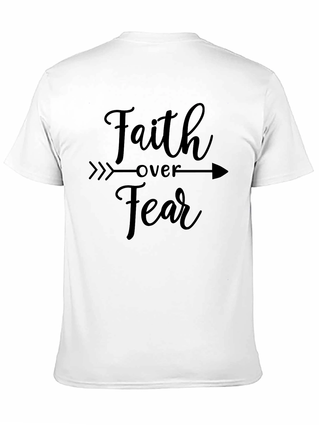 Faith Over Fear Graphic Tee - Trendy Black Shirt