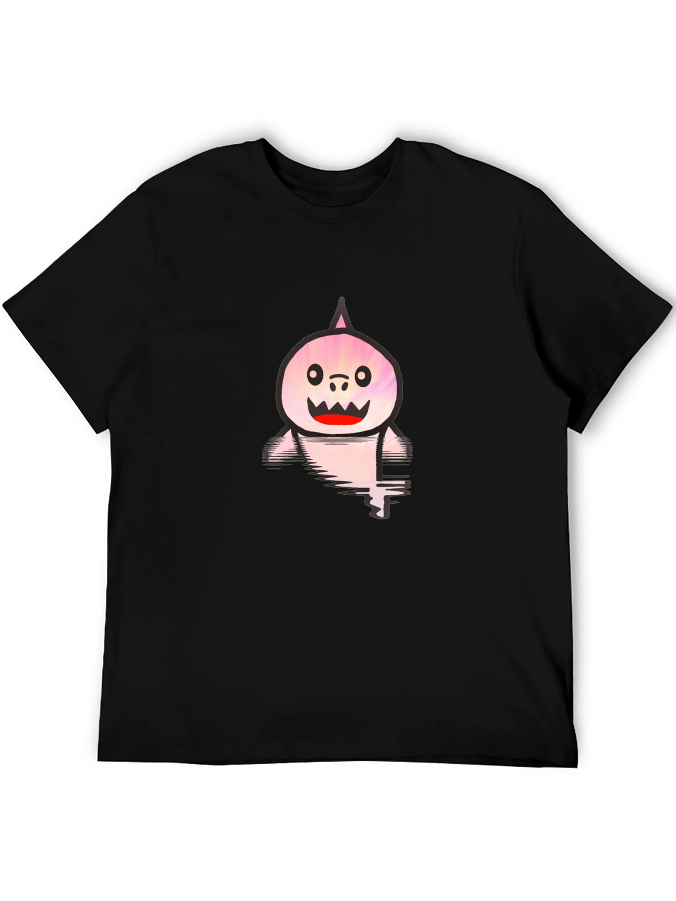 Shark Cartoon Graphic Tee - Casual Comfort