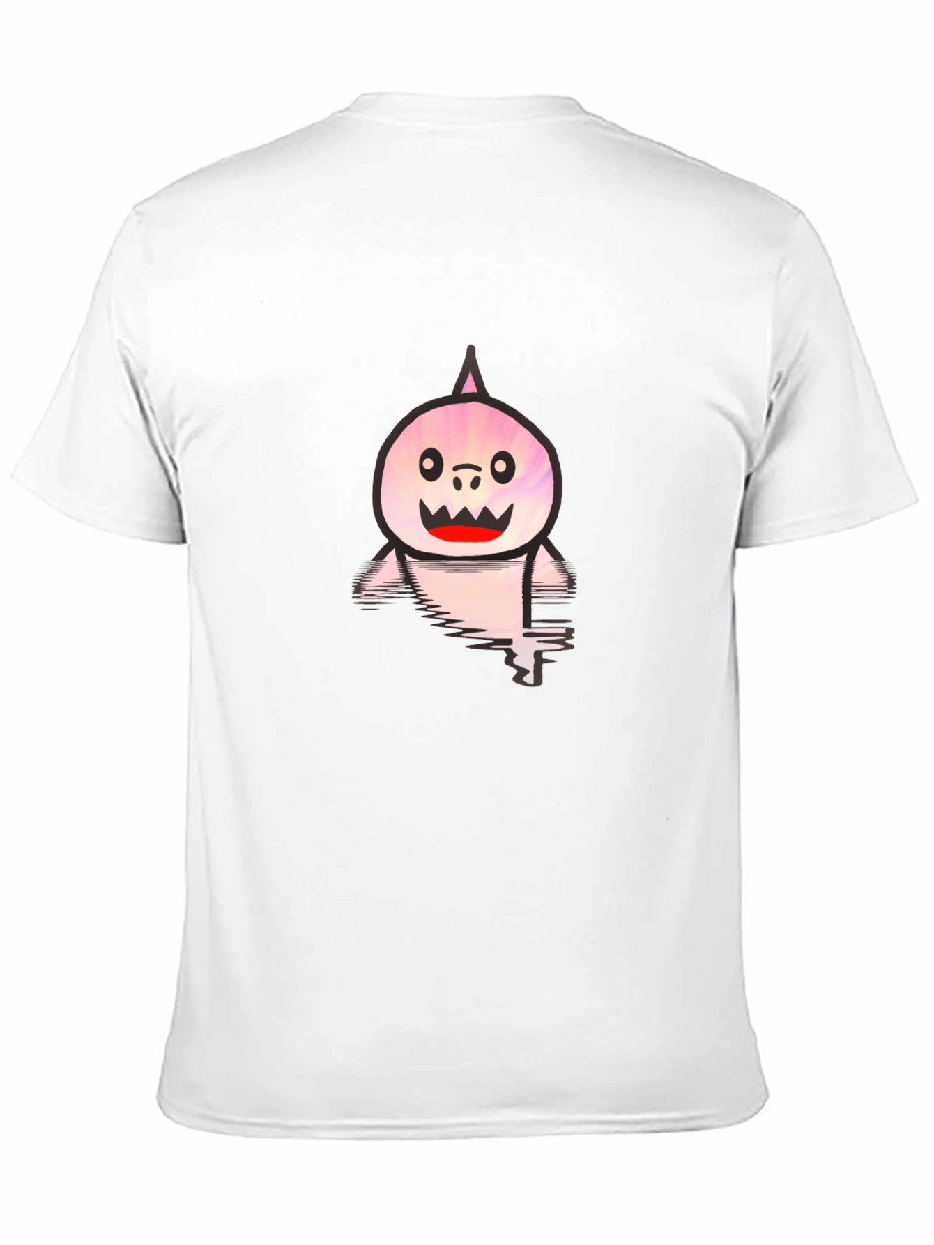 Shark Cartoon Graphic Tee - Casual Comfort