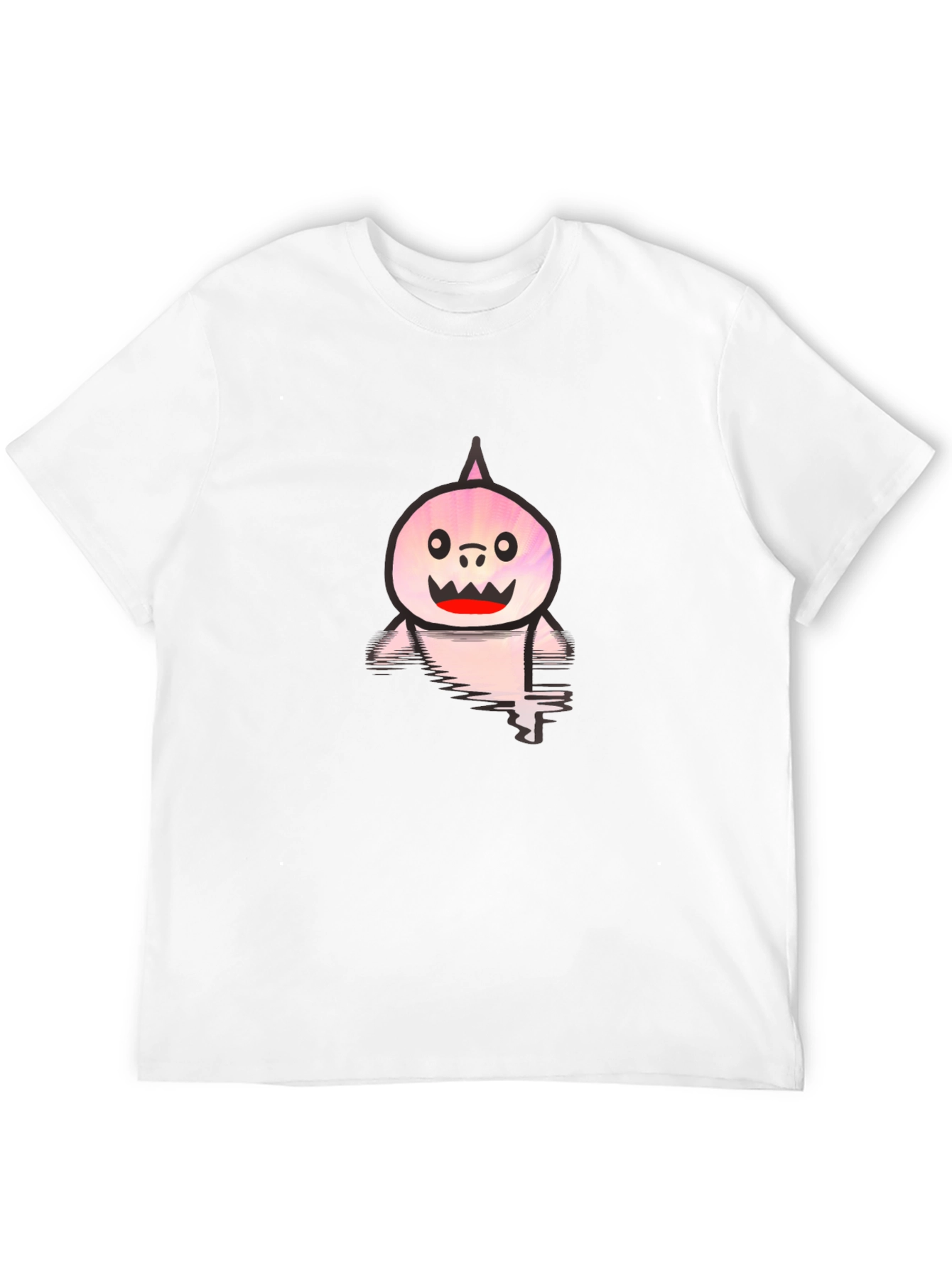 Shark Cartoon Graphic Tee - Casual Comfort
