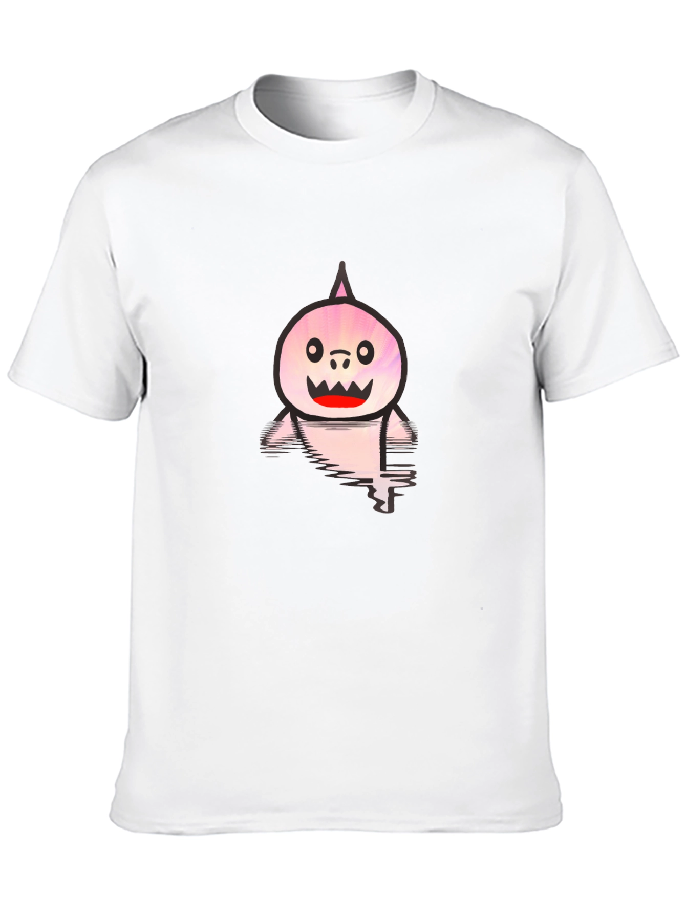 Shark Cartoon Graphic Tee - Casual Comfort