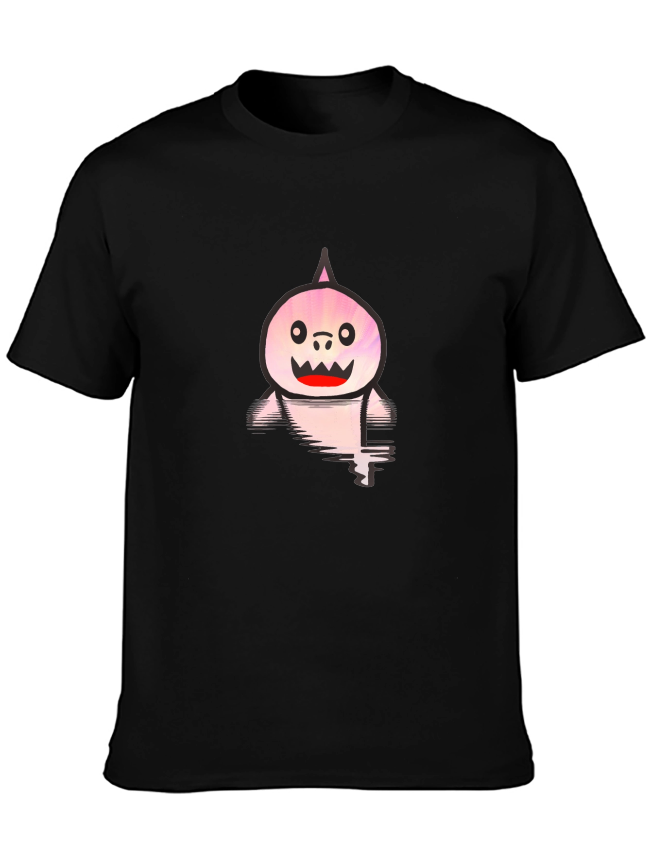 Shark Cartoon Graphic Tee - Casual Comfort