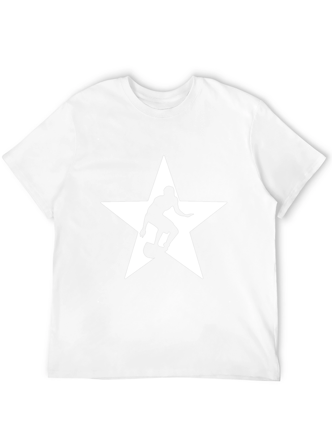 Skater Star Graphic Tee - Black Cotton T-Shirt