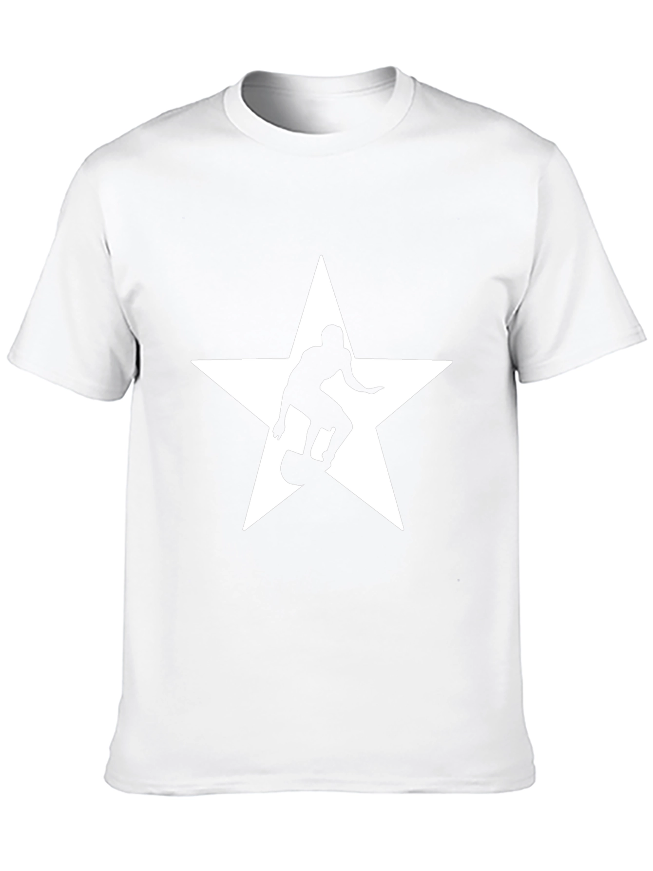 Skater Star Graphic Tee - Black Cotton T-Shirt