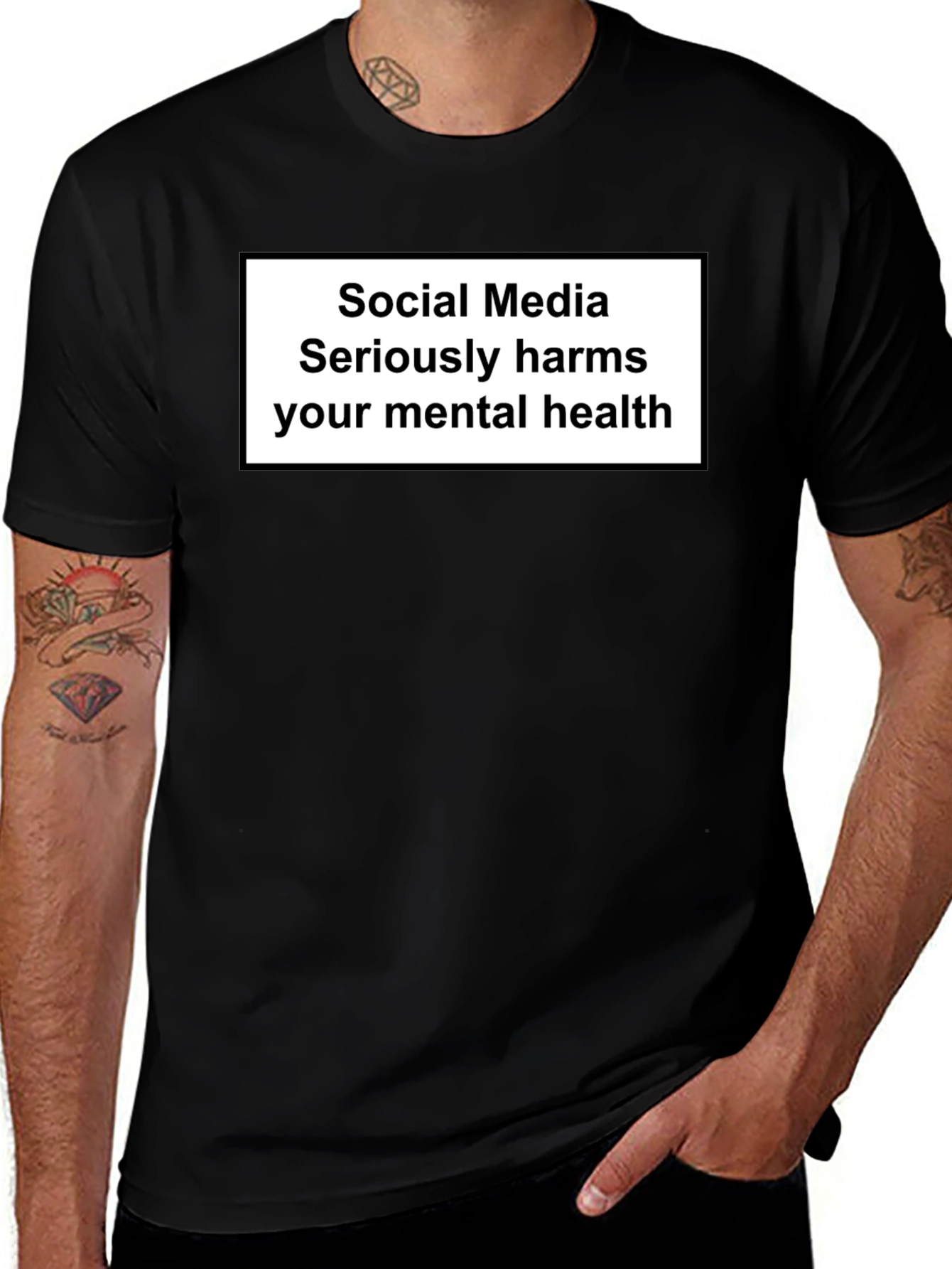 Social Media Harms Mental Health T-Shirt