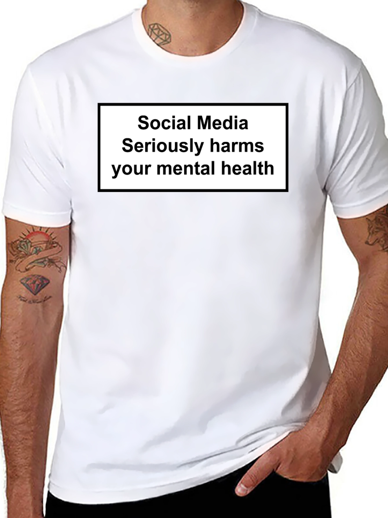 Social Media Harms Mental Health T-Shirt