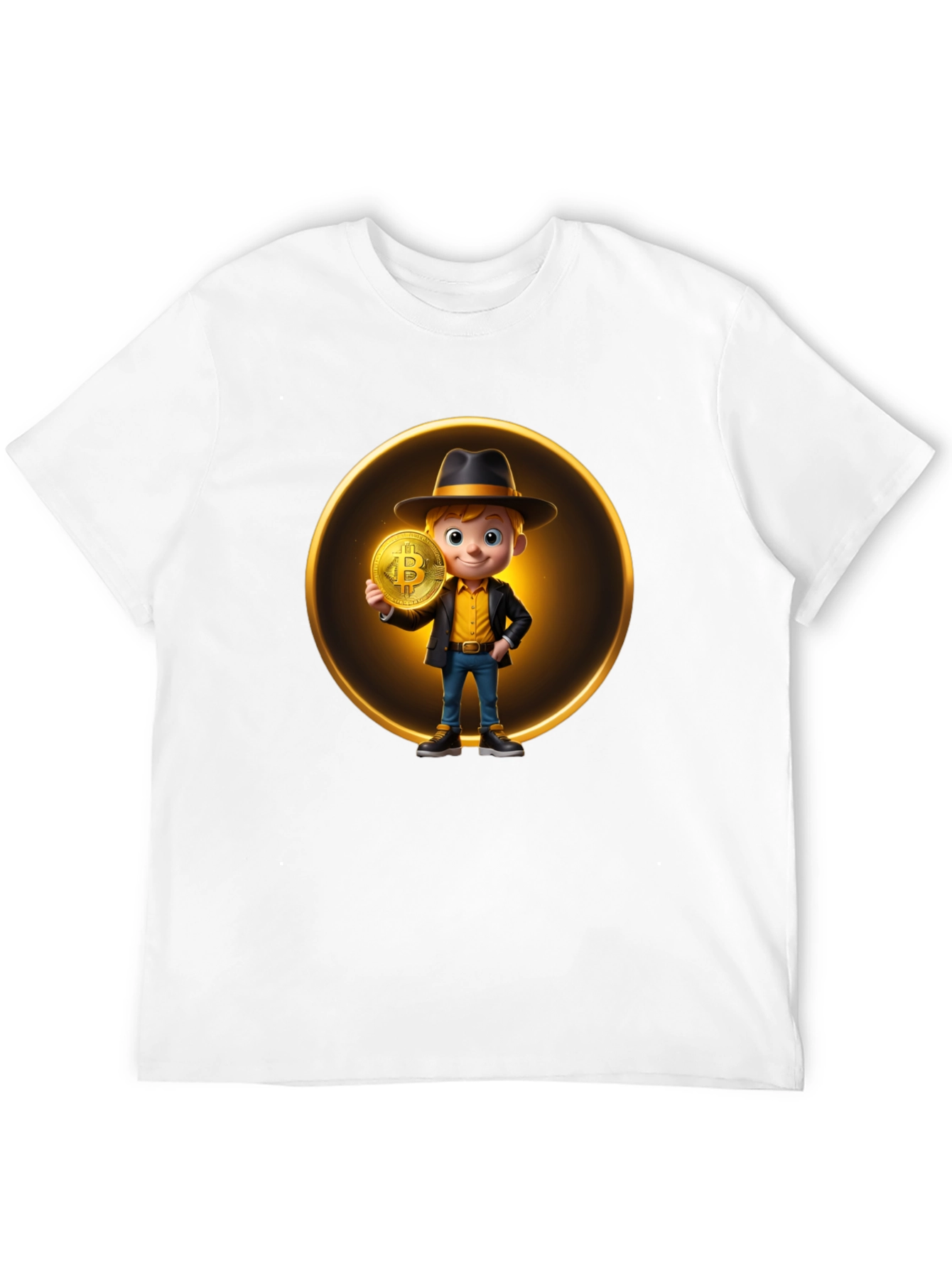 Bitcoin Boy Graphic Black T-Shirt