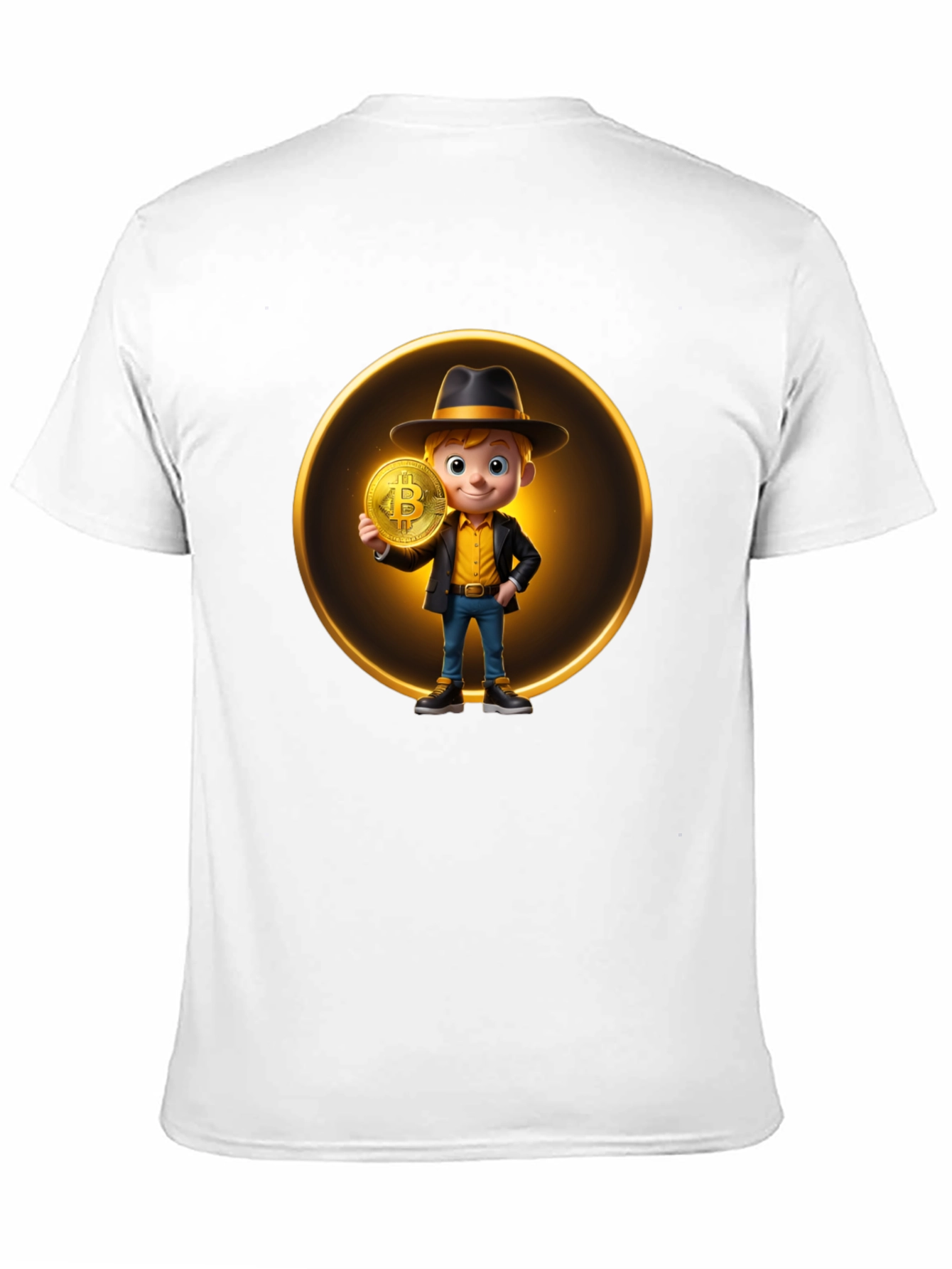 Bitcoin Boy Graphic Black T-Shirt