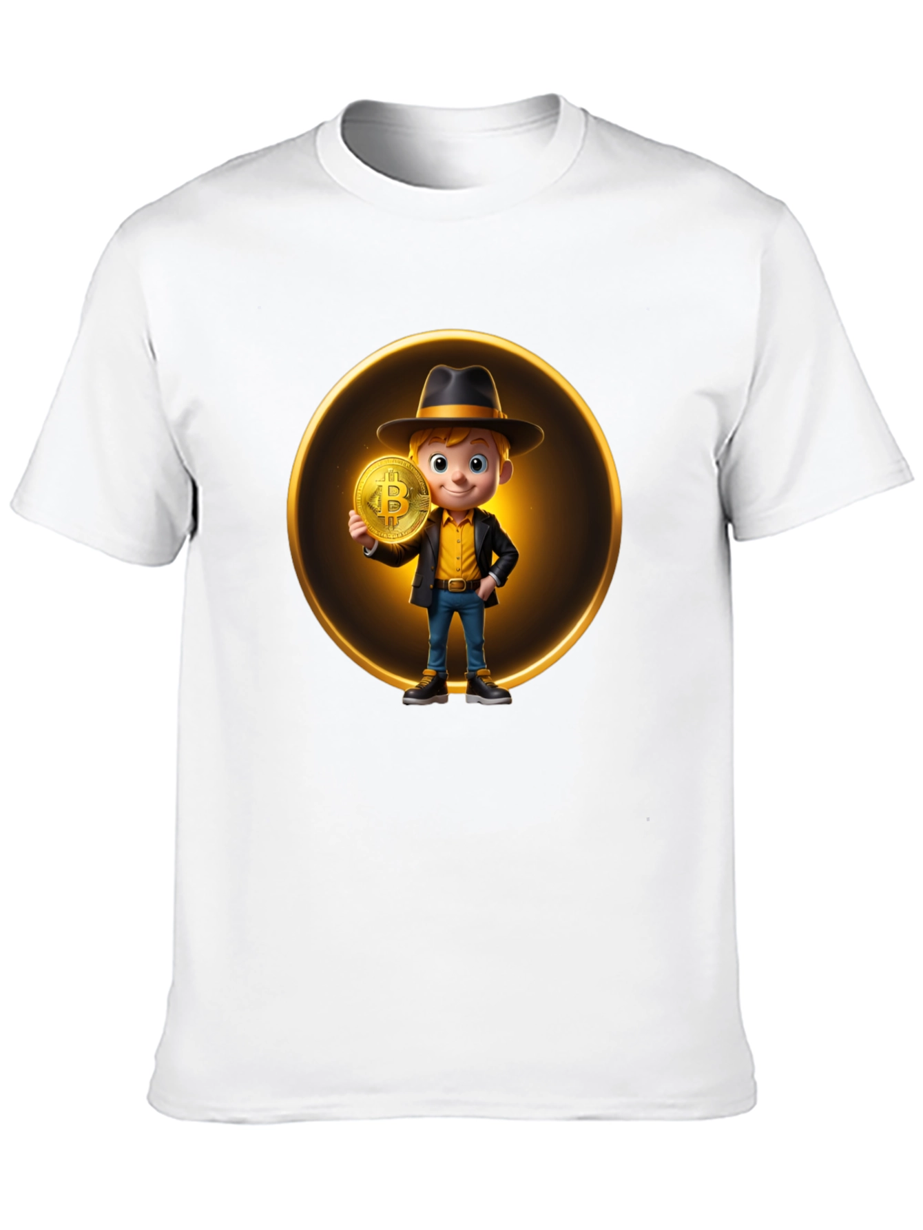 Bitcoin Boy Graphic Black T-Shirt