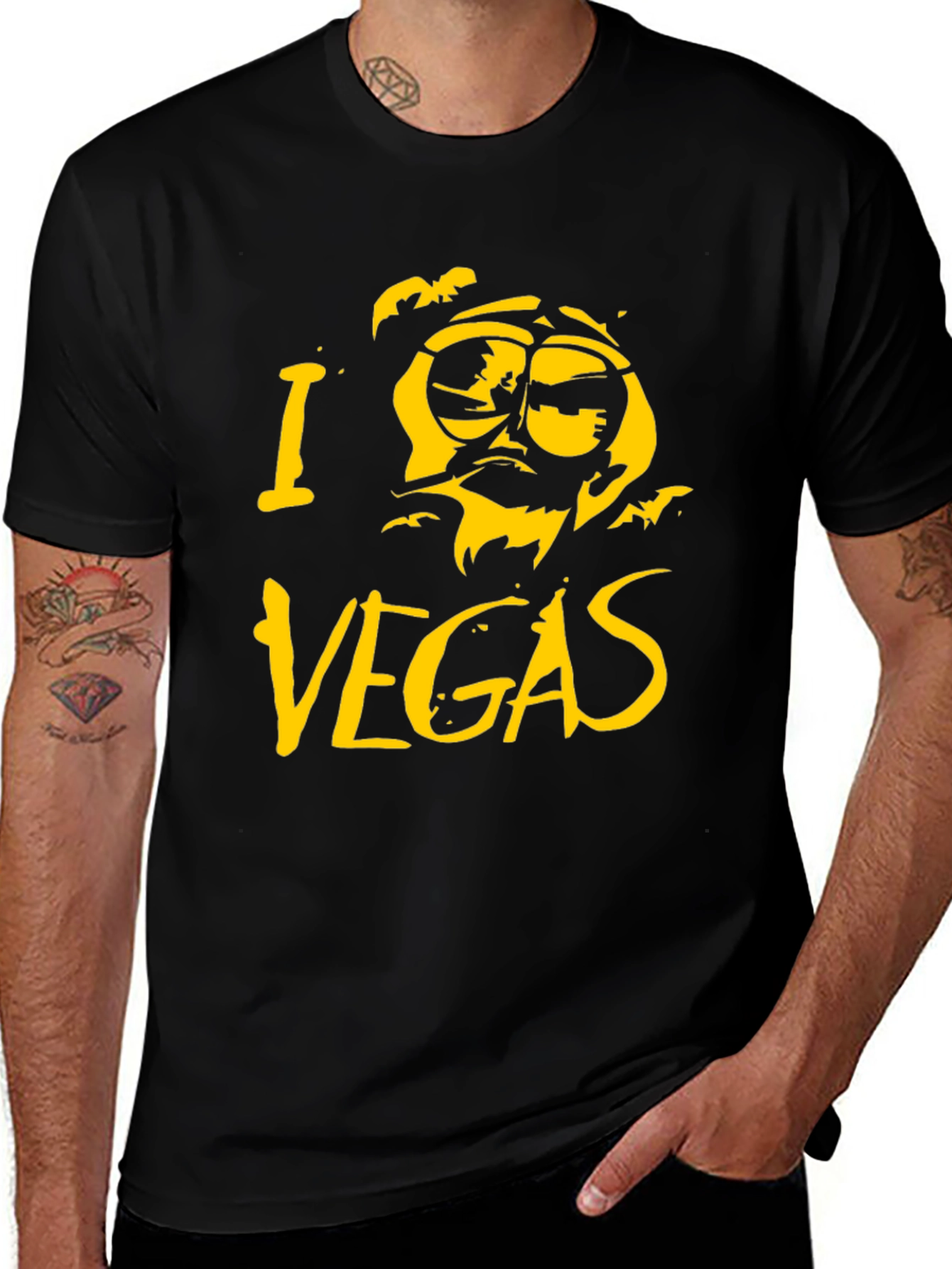 I Love Vegas Graphic T-Shirt - Black
