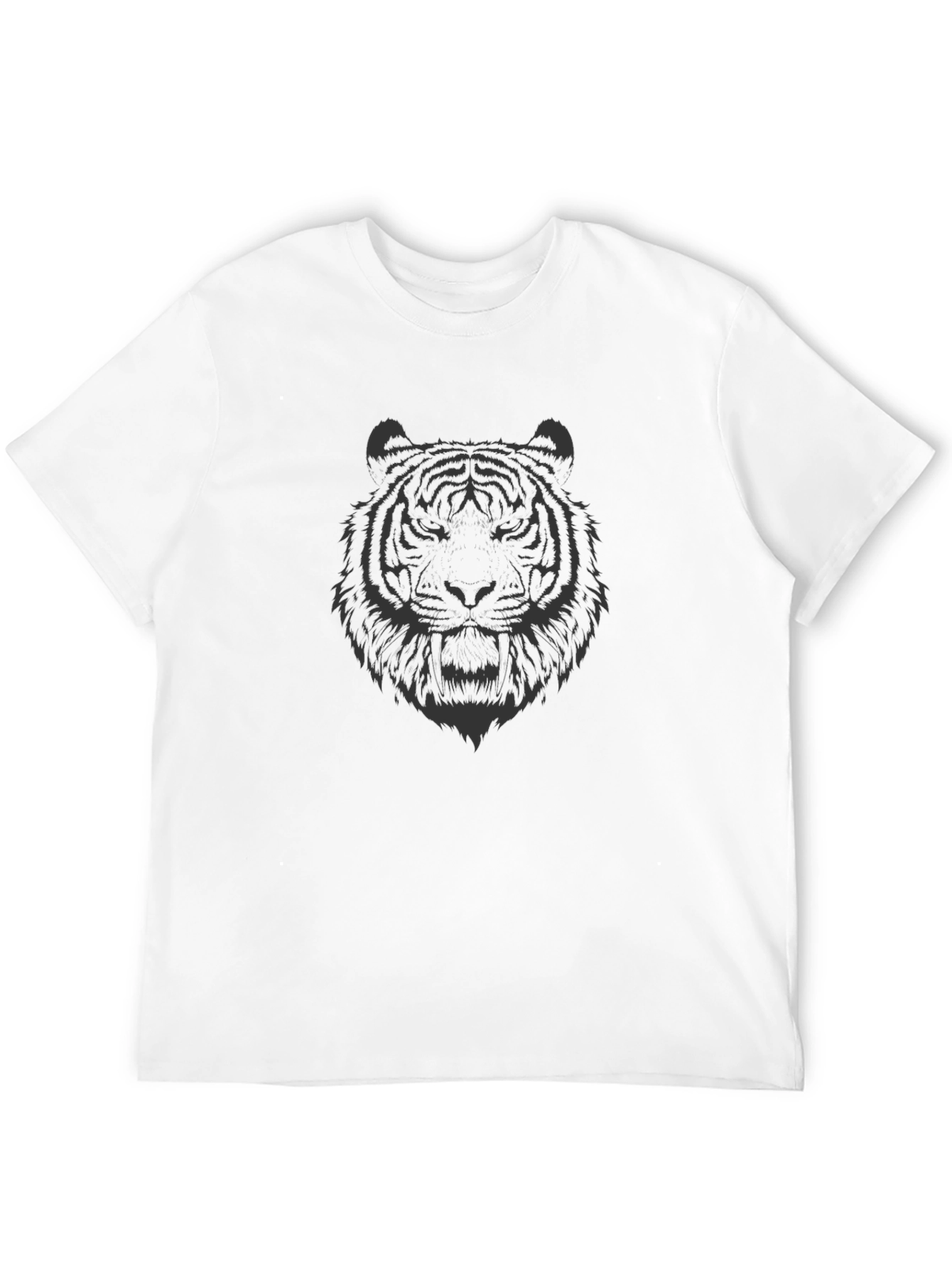Tiger Graphic T-Shirt - Mens Casual Tee