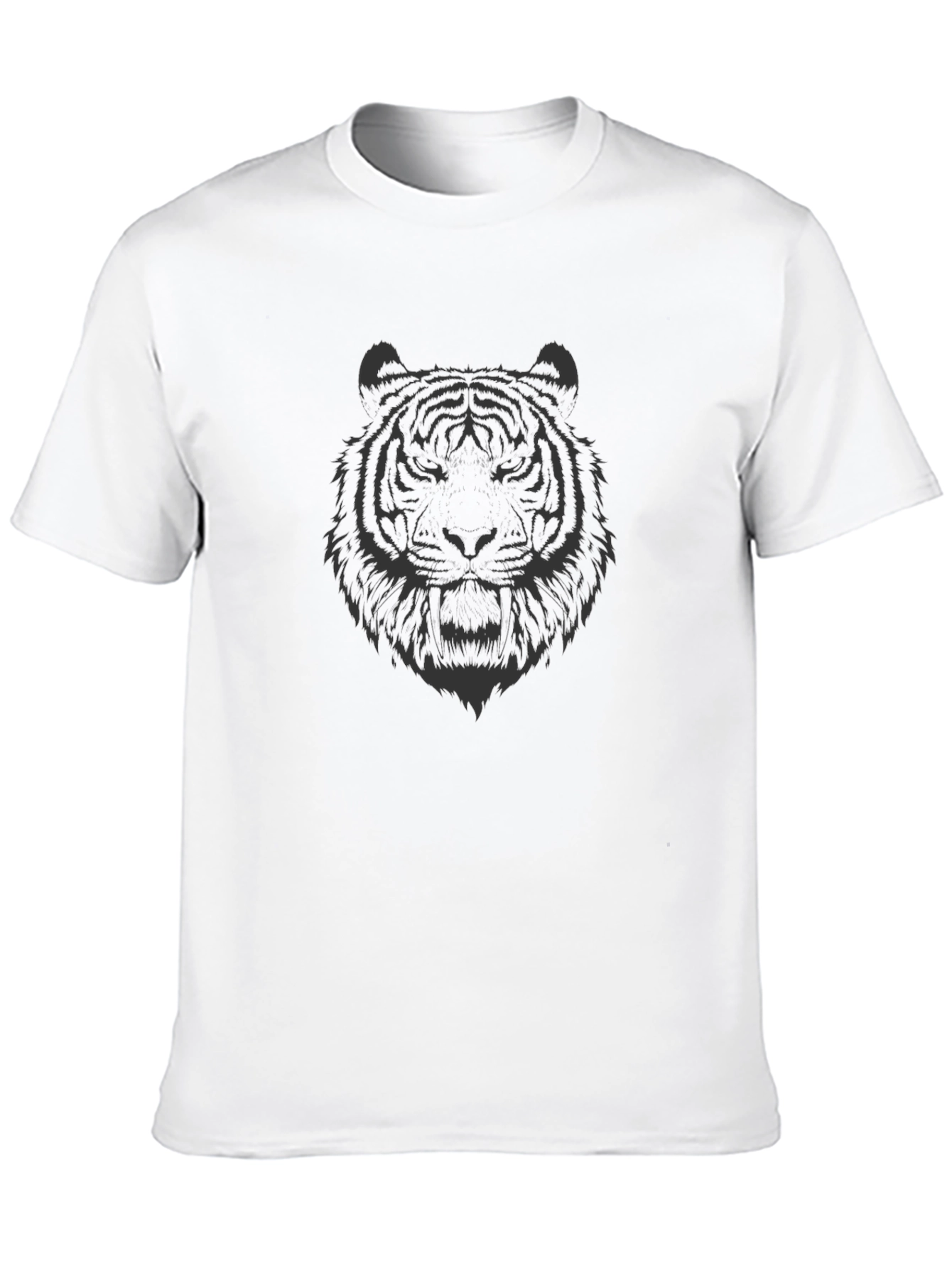 Tiger Graphic T-Shirt - Mens Casual Tee
