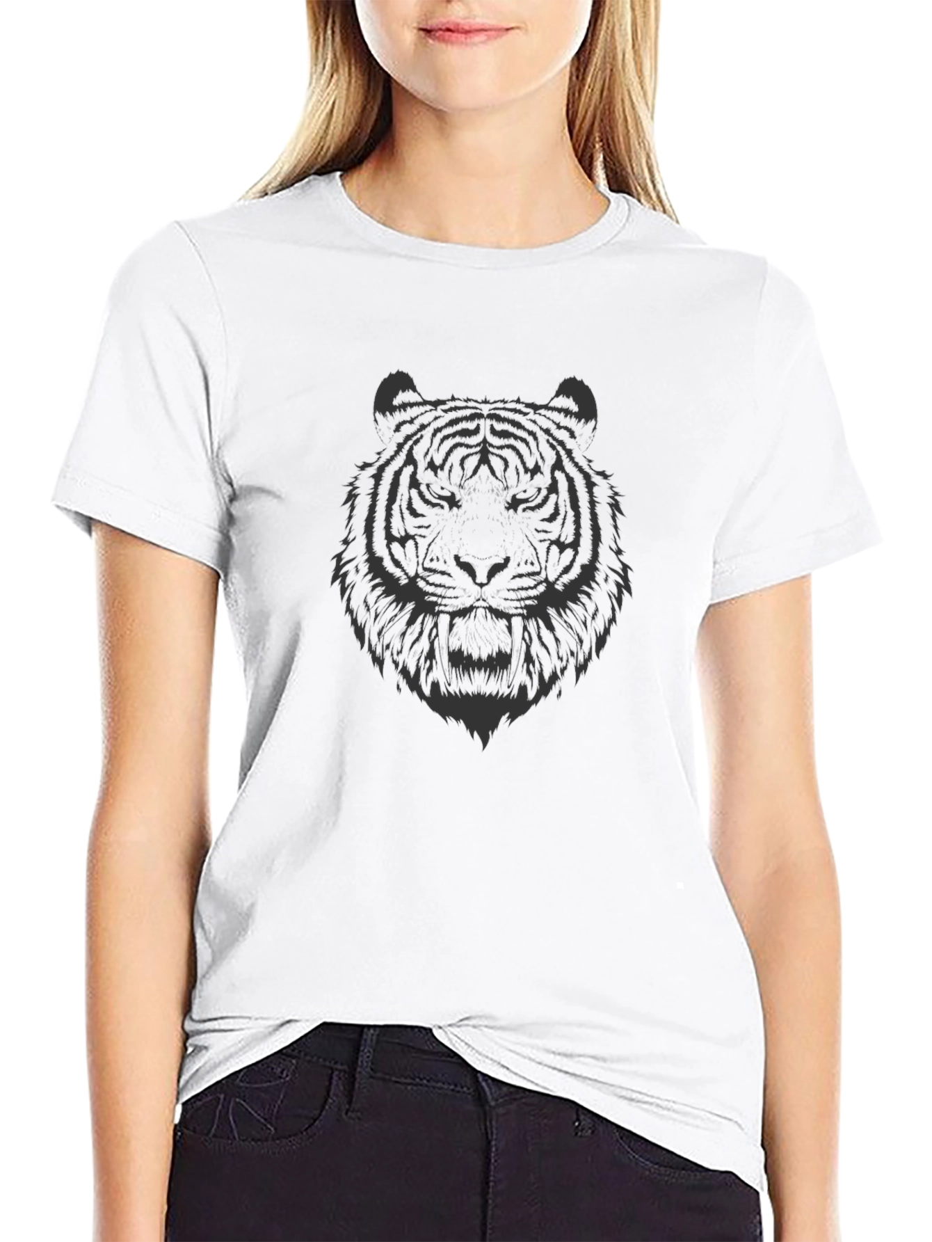 Tiger Graphic T-Shirt - Mens Casual Tee