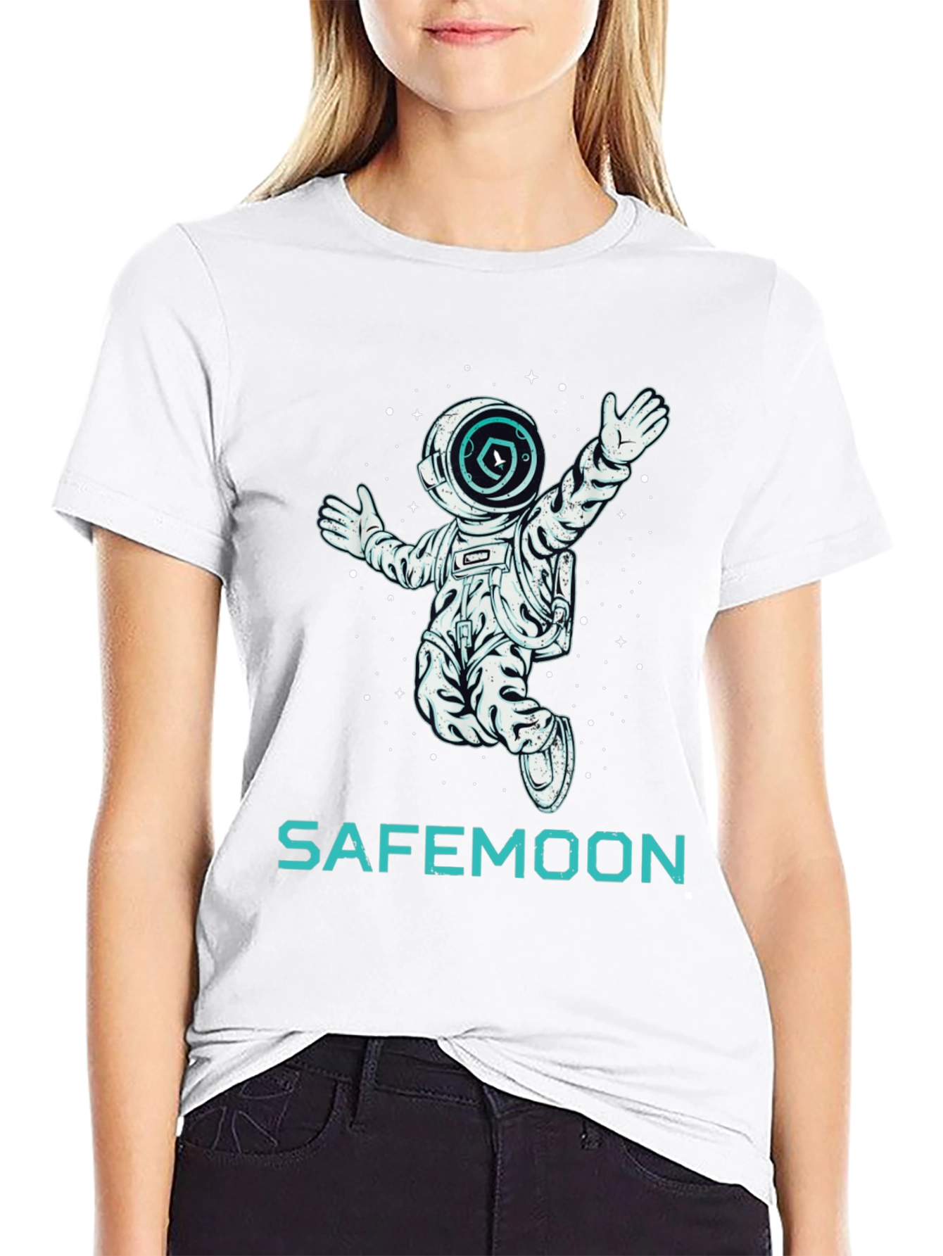 Safemoon Astronaut Graphic T-Shirt - Crypto Fan Apparel
