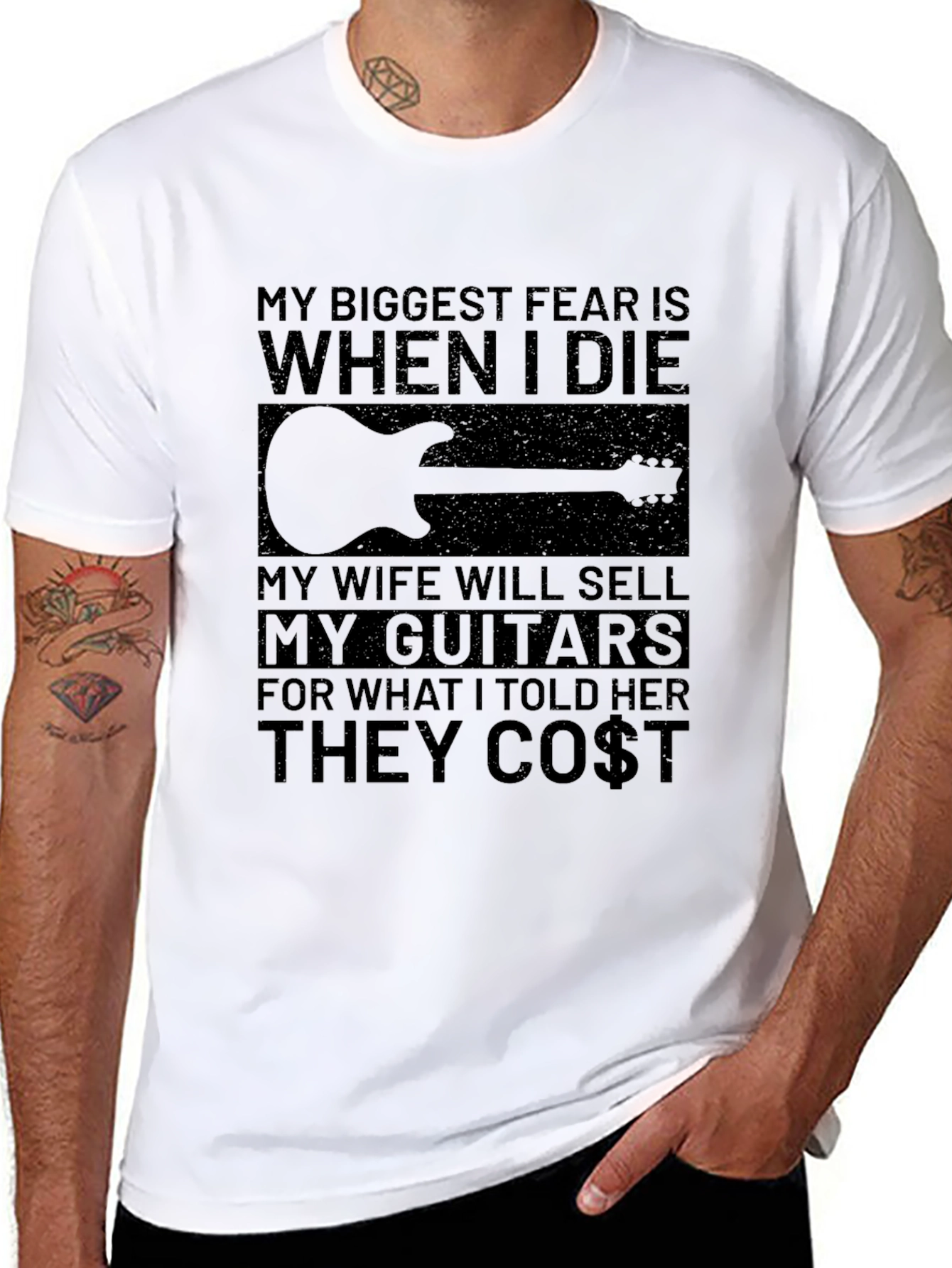 Guitar Lover T-Shirt - My Biggest Fear Funny Tee
