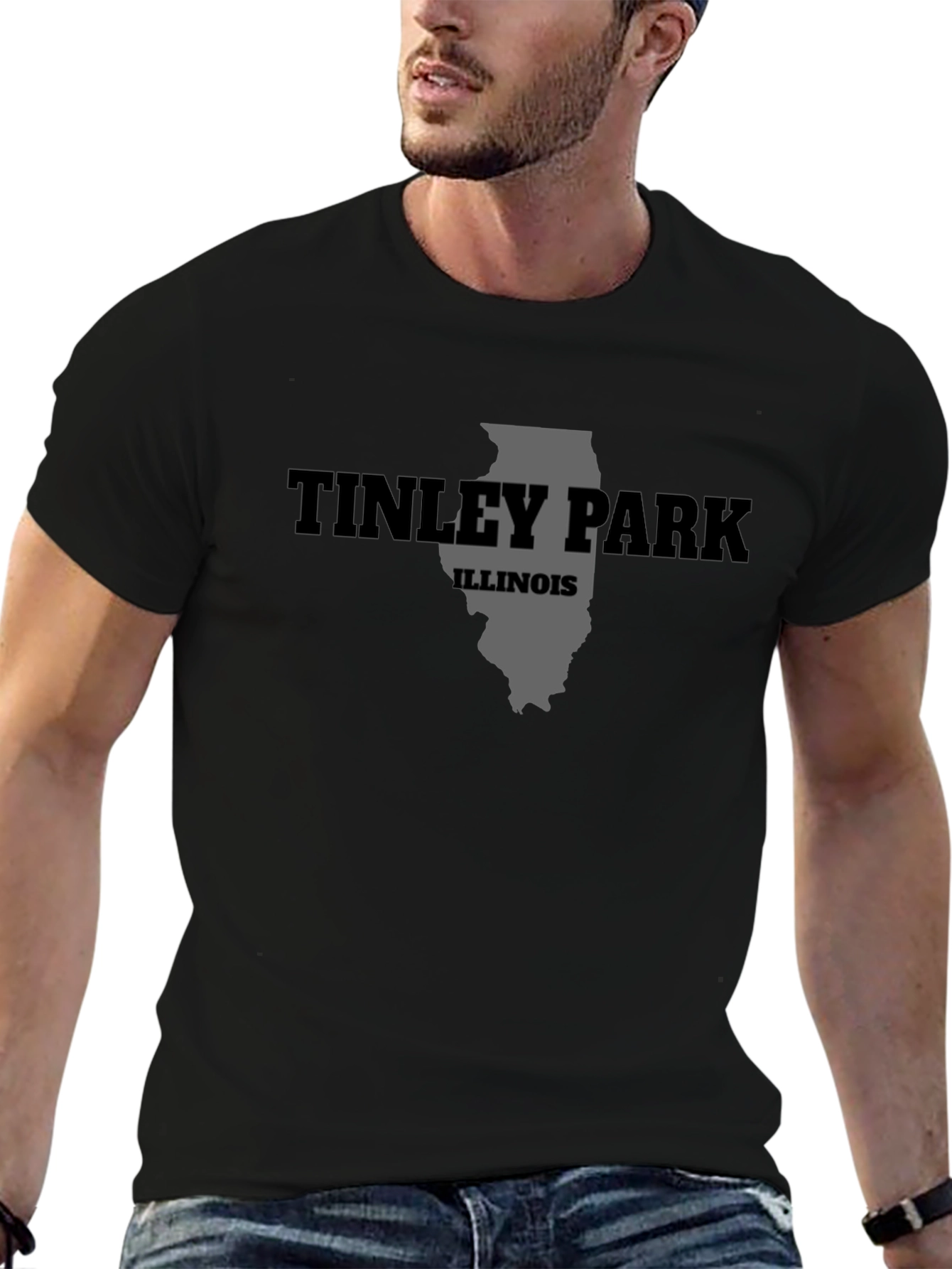 Tinley Park Illinois State Map T-Shirt