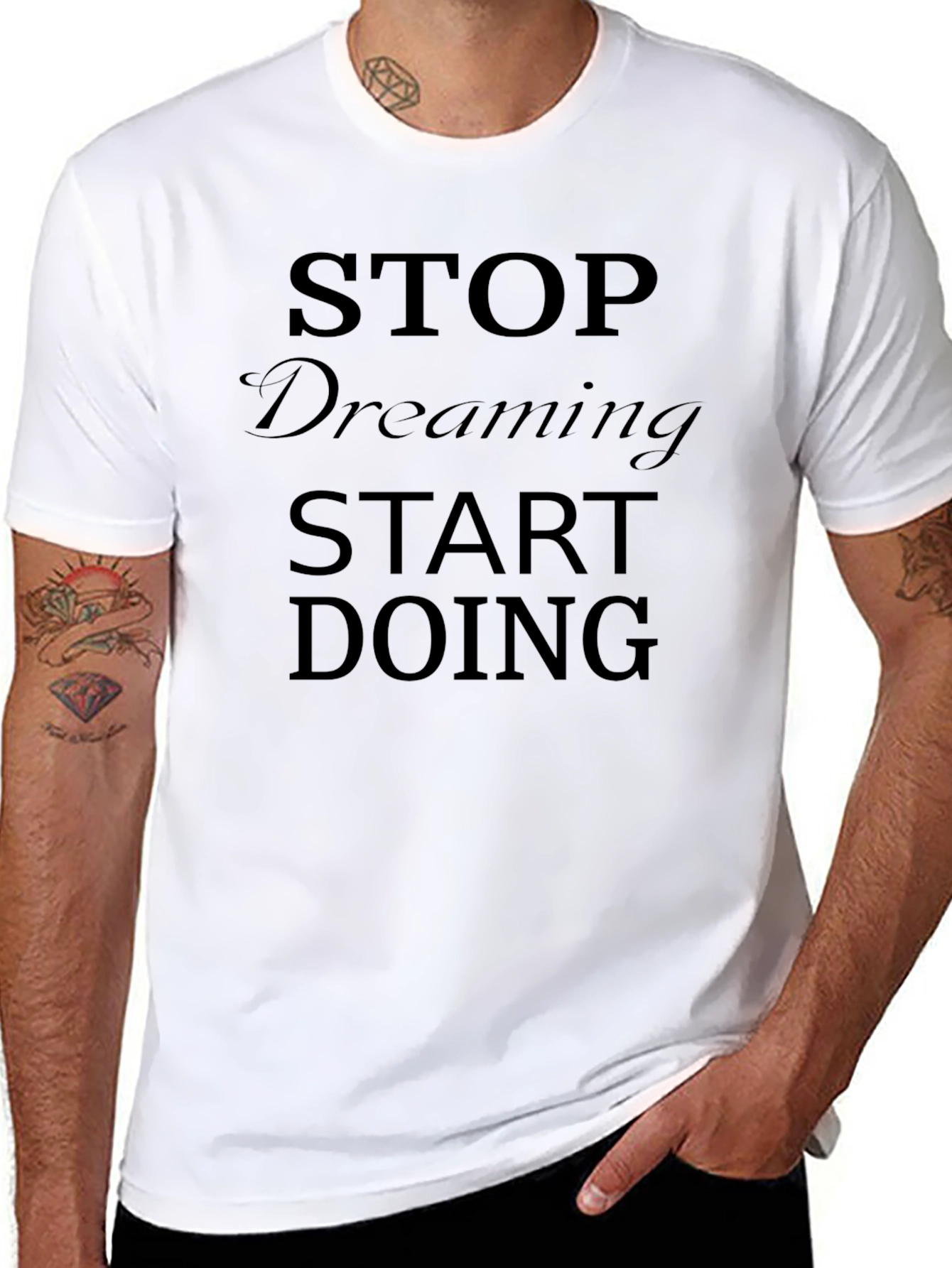 Stop Dreaming Start Doing Black T-Shirt
