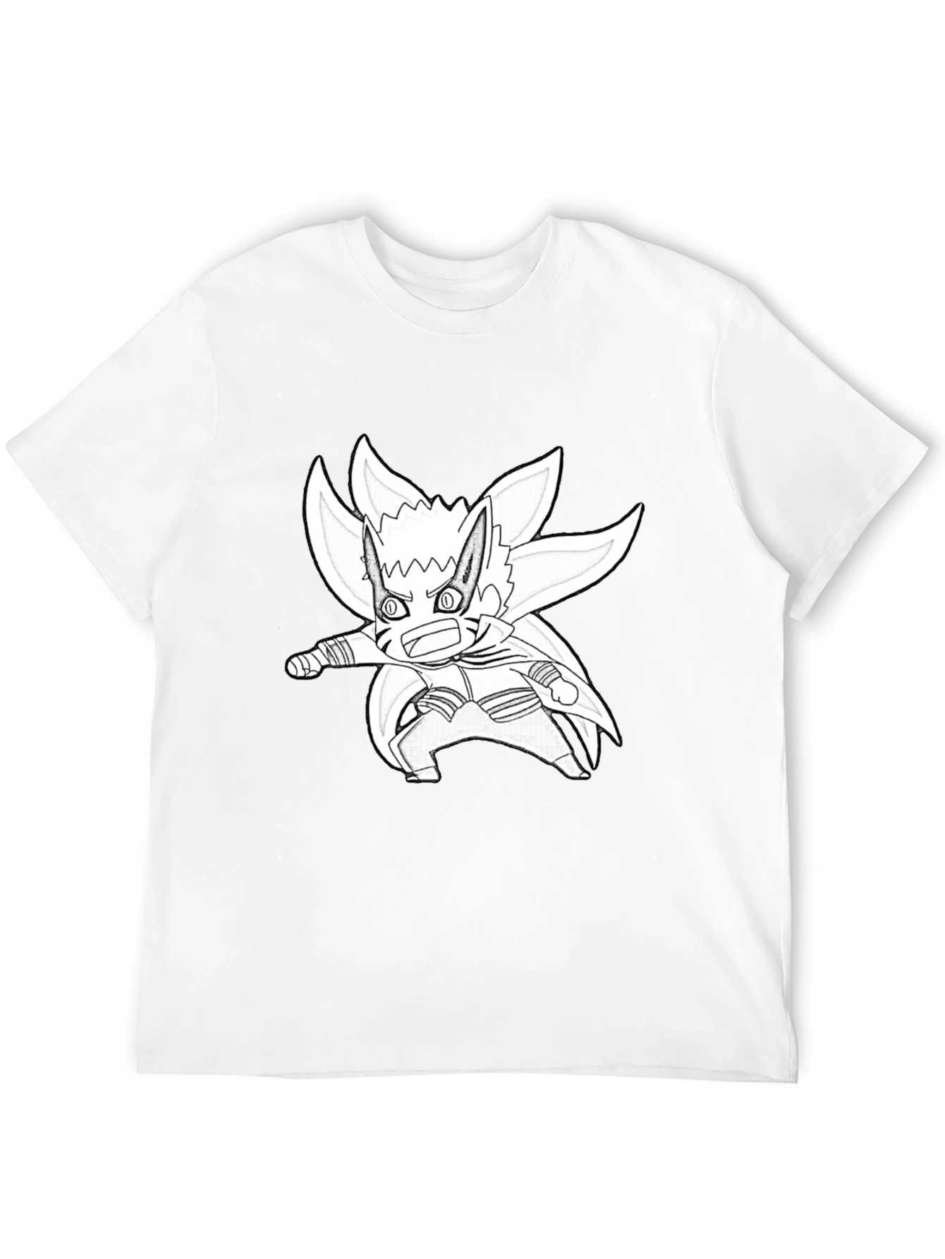 Naruto Nine Tails Mode Anime T-Shirt - Black