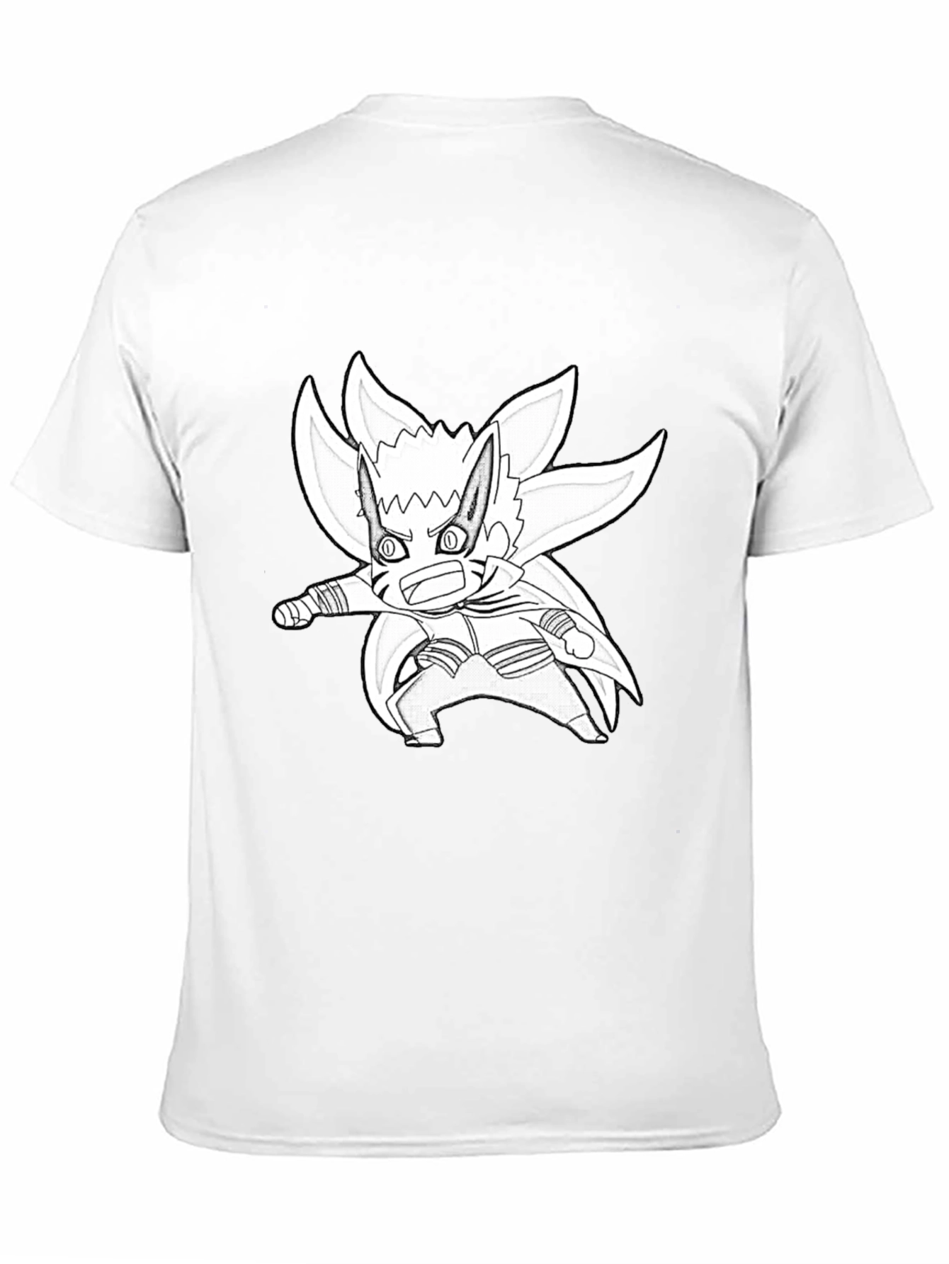 Naruto Nine Tails Mode Anime T-Shirt - Black