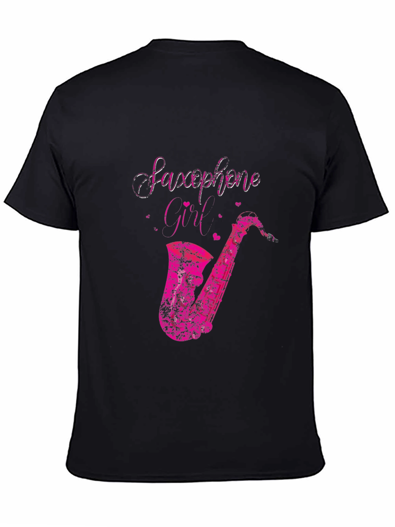 Saxophone Girl Graphic Tee - Black
