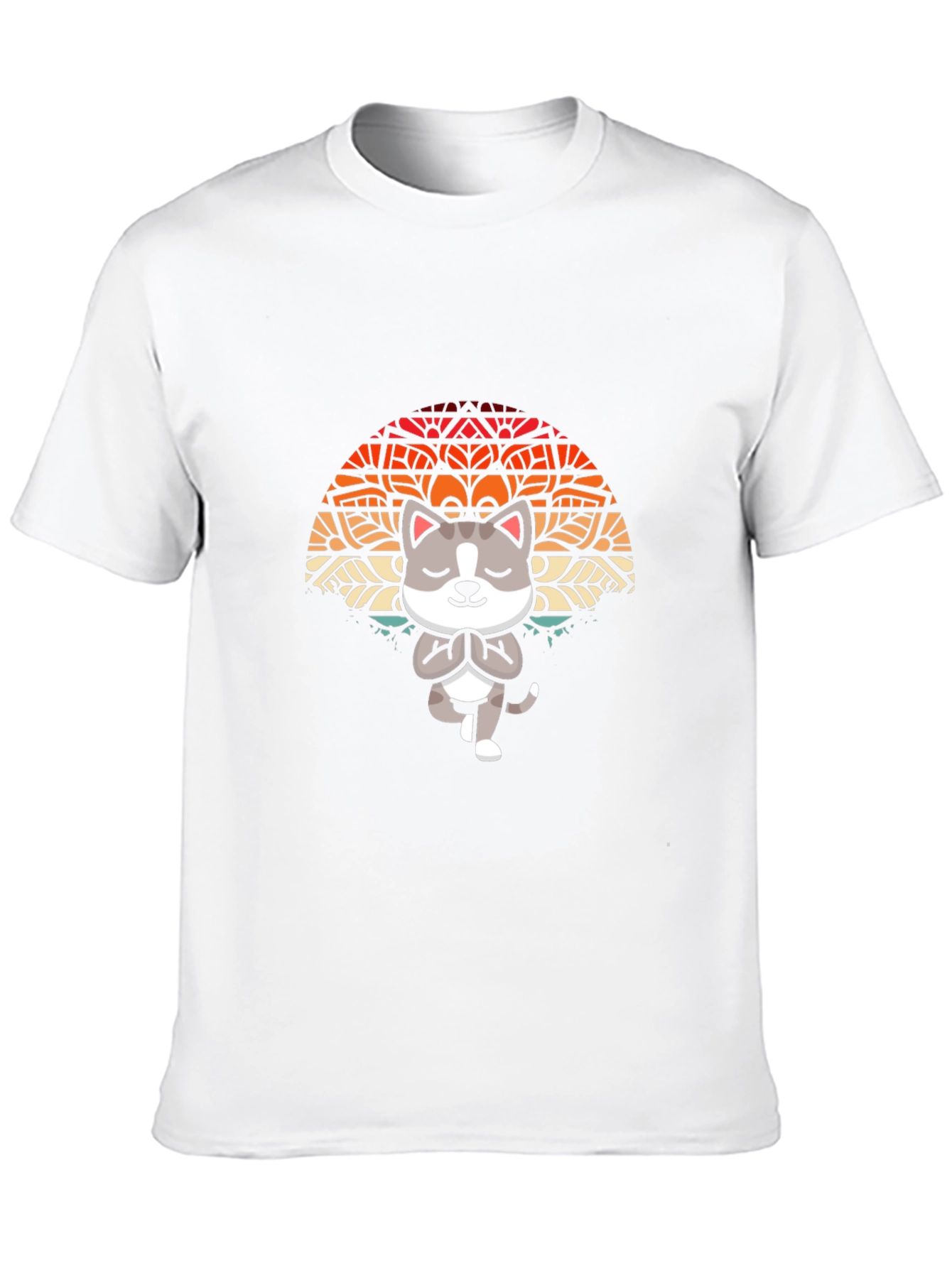 Yoga Cat Mandala Graphic Tee